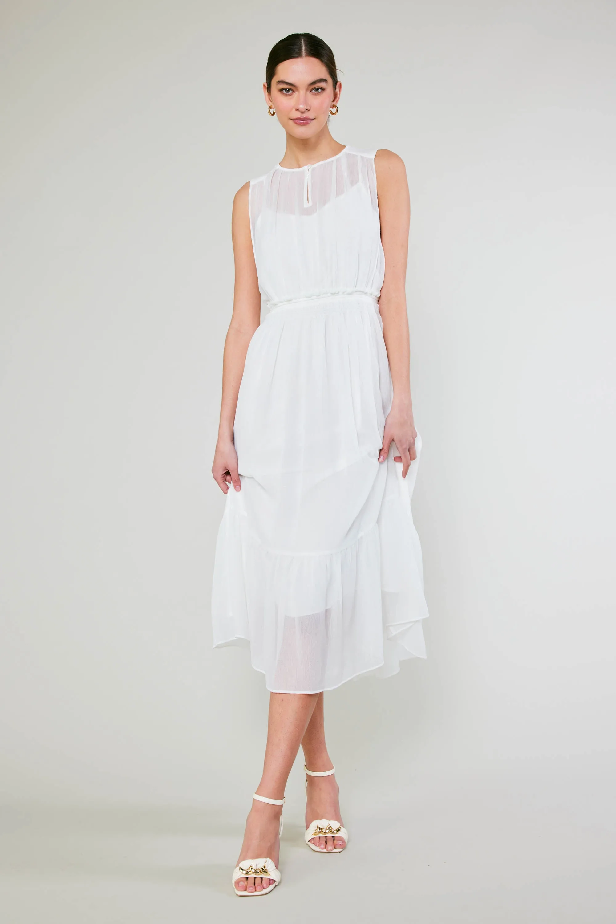Overlayed Midi Dress sold by Current Air