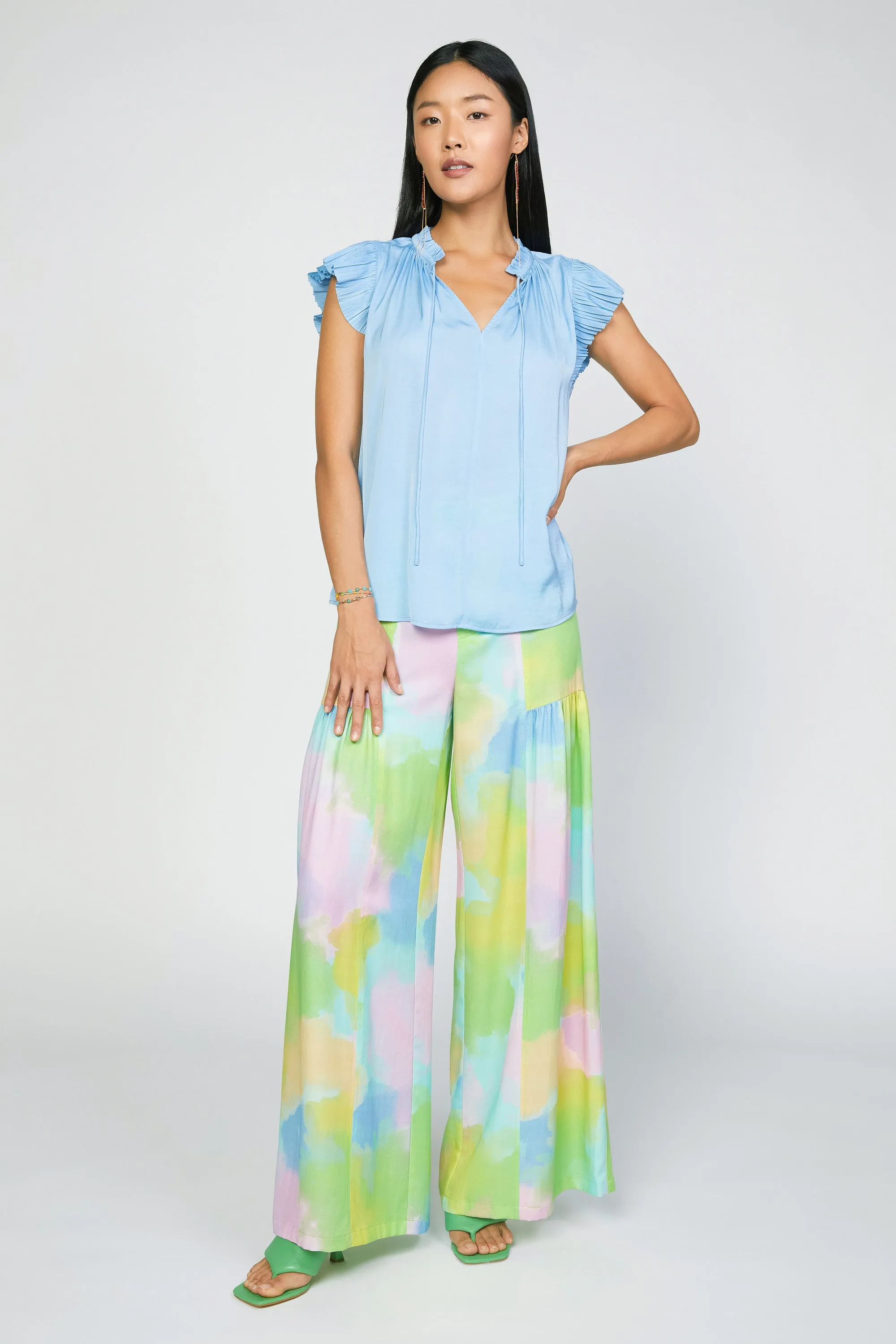 Margot Pleated Sleeve Blouse sold by Current Air product image thumbnail 4