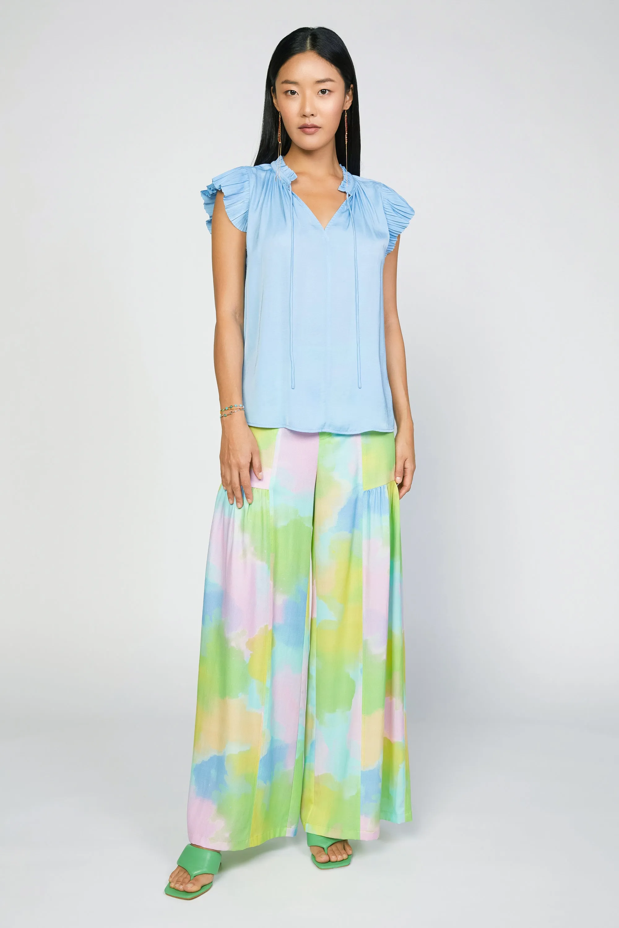 Margot Pleated Sleeve Blouse sold by Current Air product image thumbnail 2