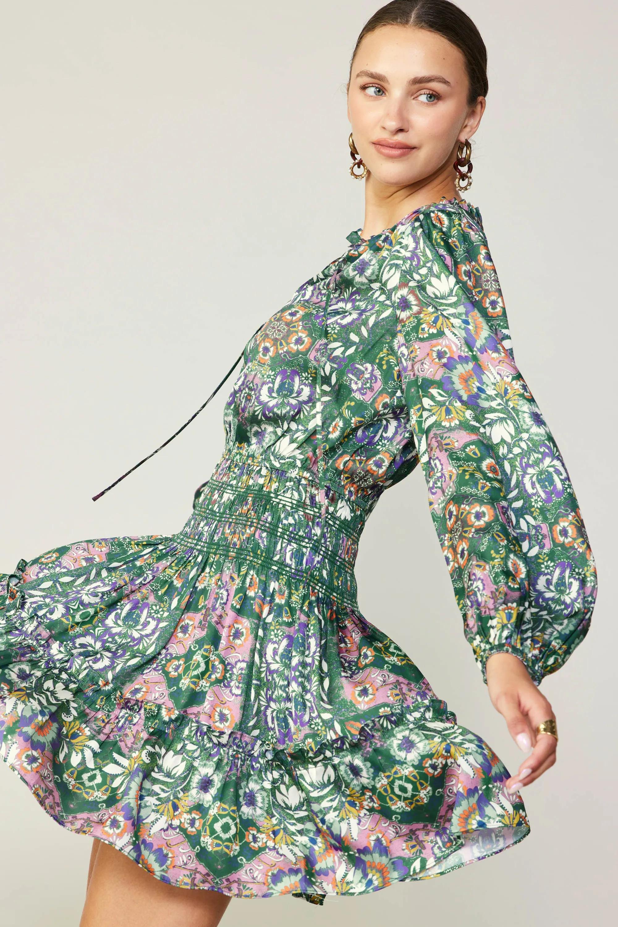 Floral Nouveau Mini Dress sold by Current Air product image thumbnail 4