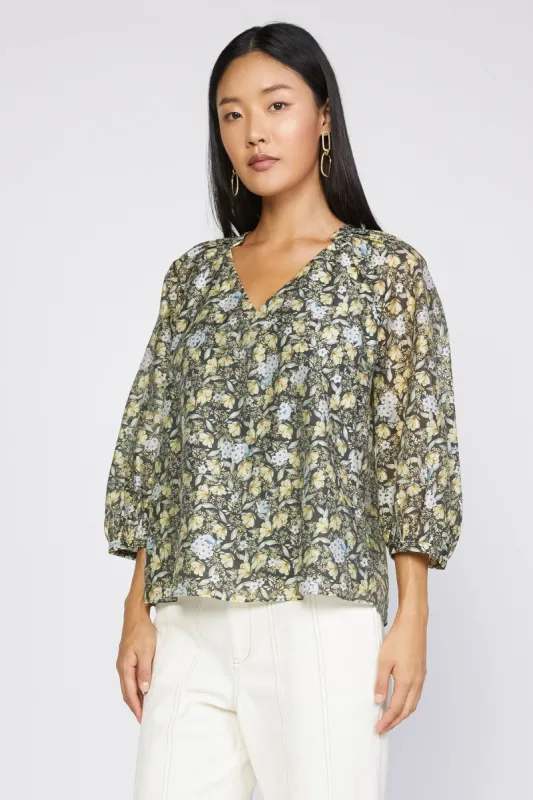 Baroque Floral Raglan Blouse sold by Current Air