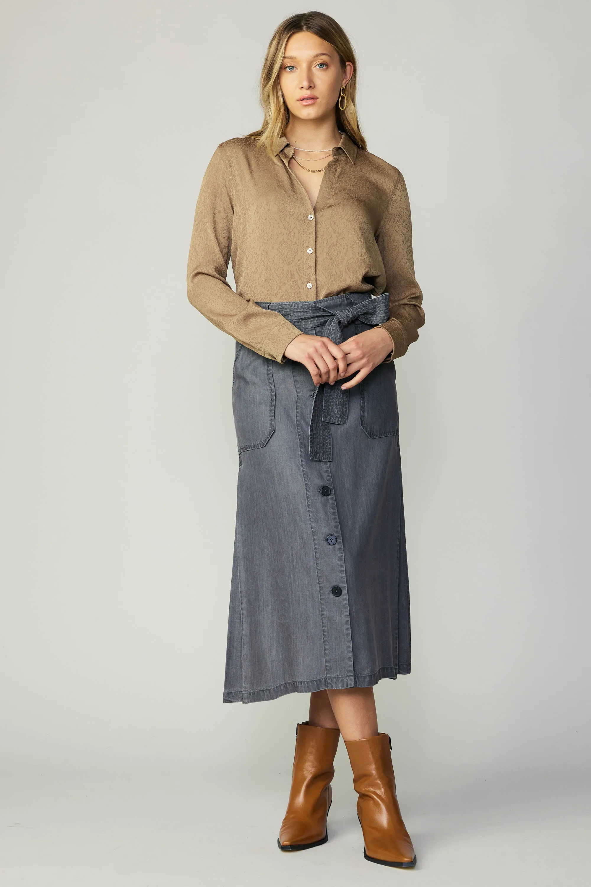 Washed Utility Skirt sold by Current Air