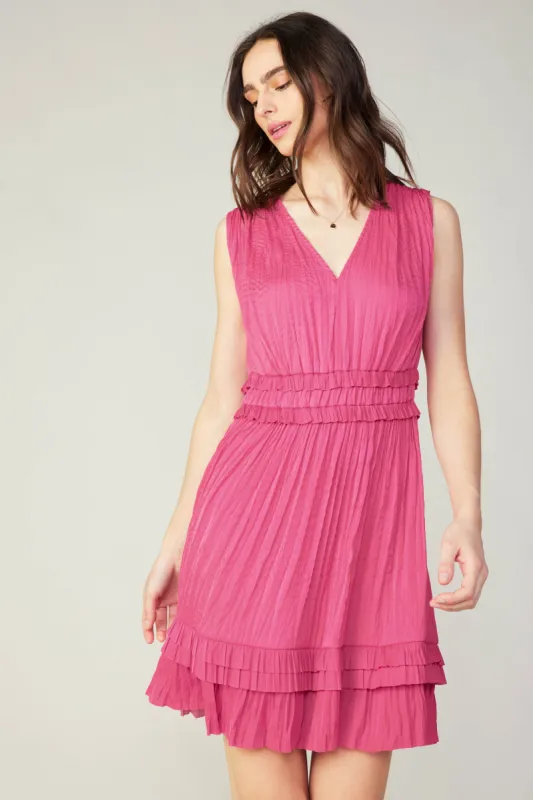 Aurora Crinkle Pleated Mini Dress sold by Current Air