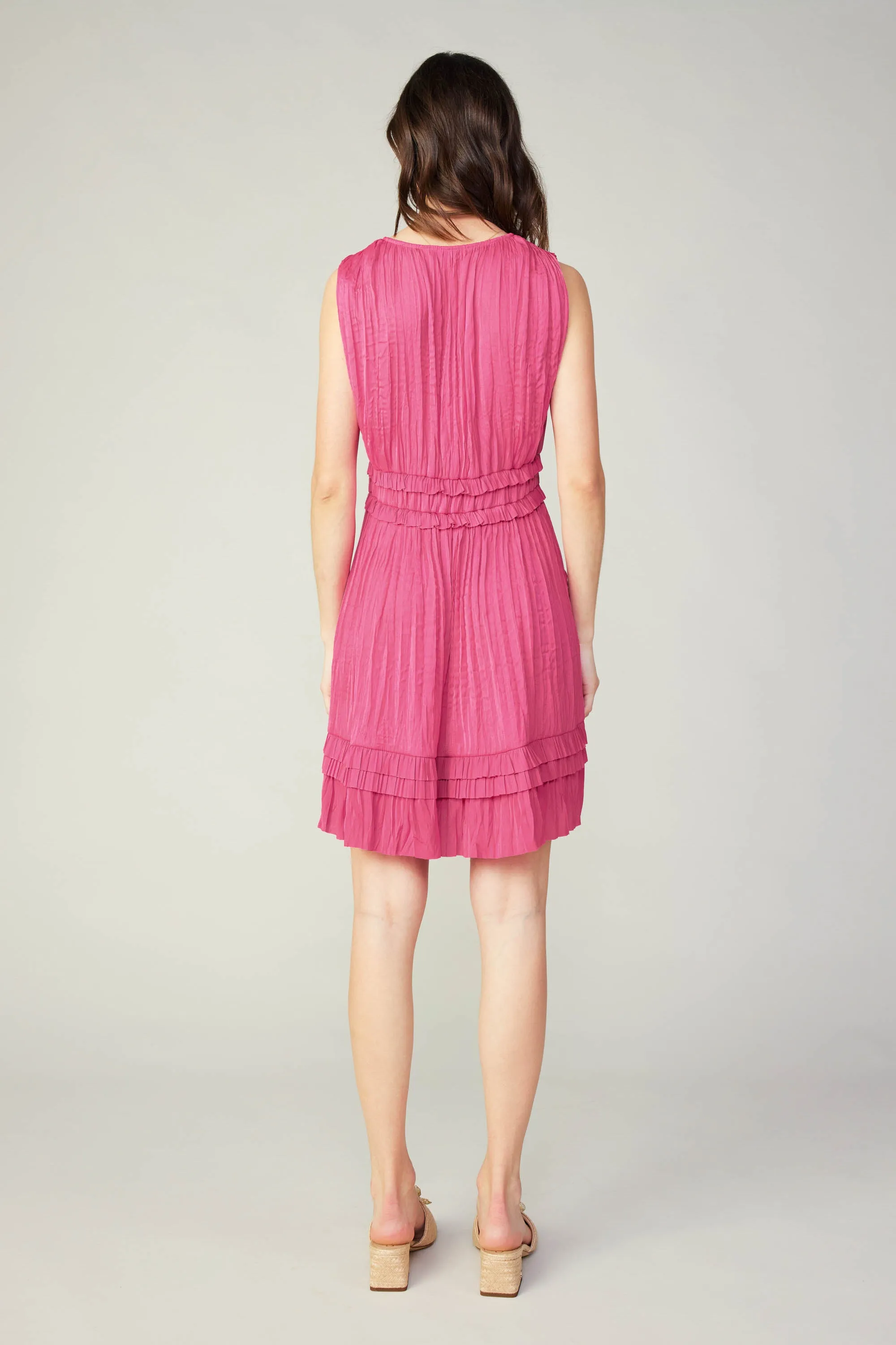 Aurora Crinkle Pleated Mini Dress sold by Current Air product image thumbnail 4