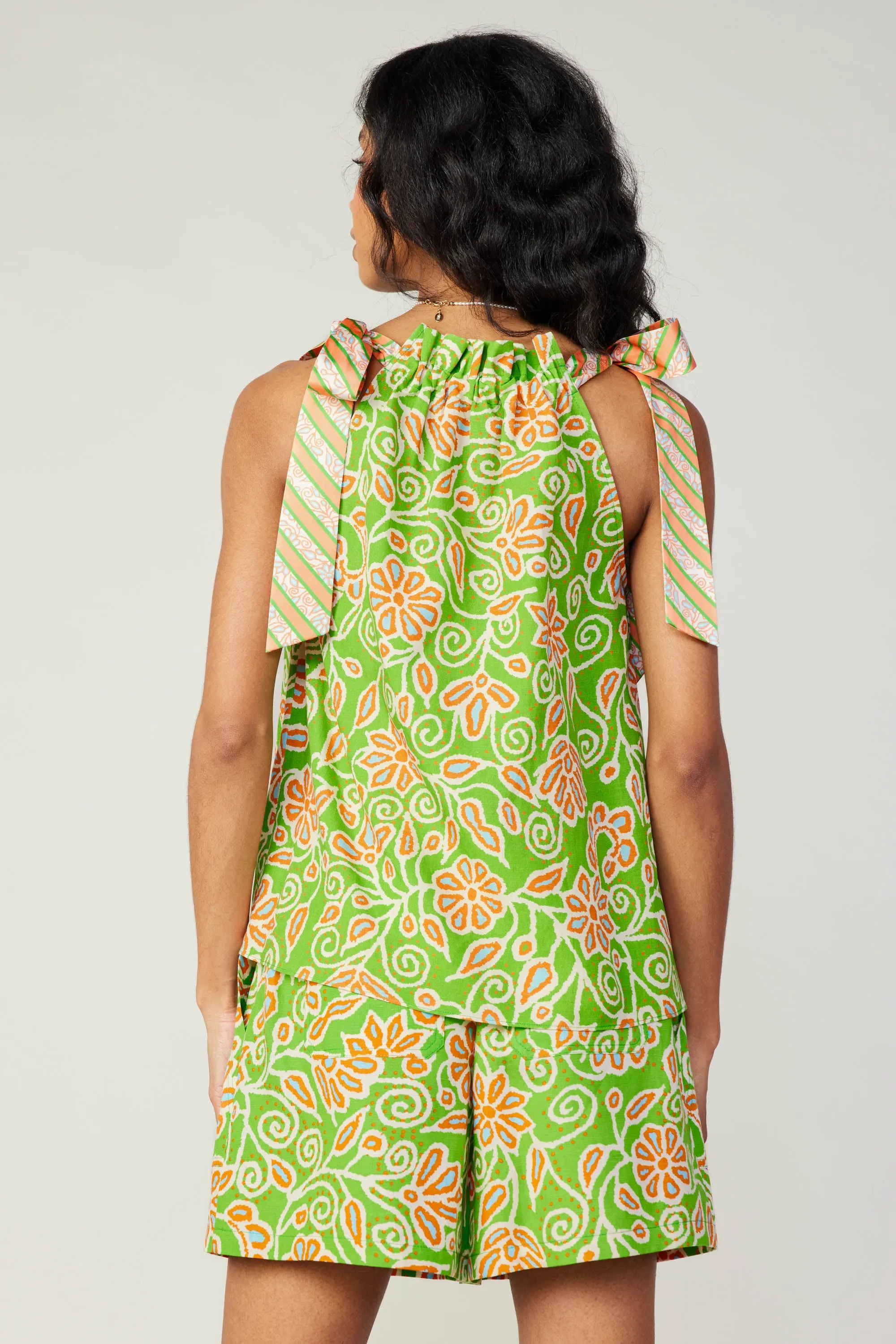 Striped Bow Floral Top sold by Current Air product image thumbnail 4