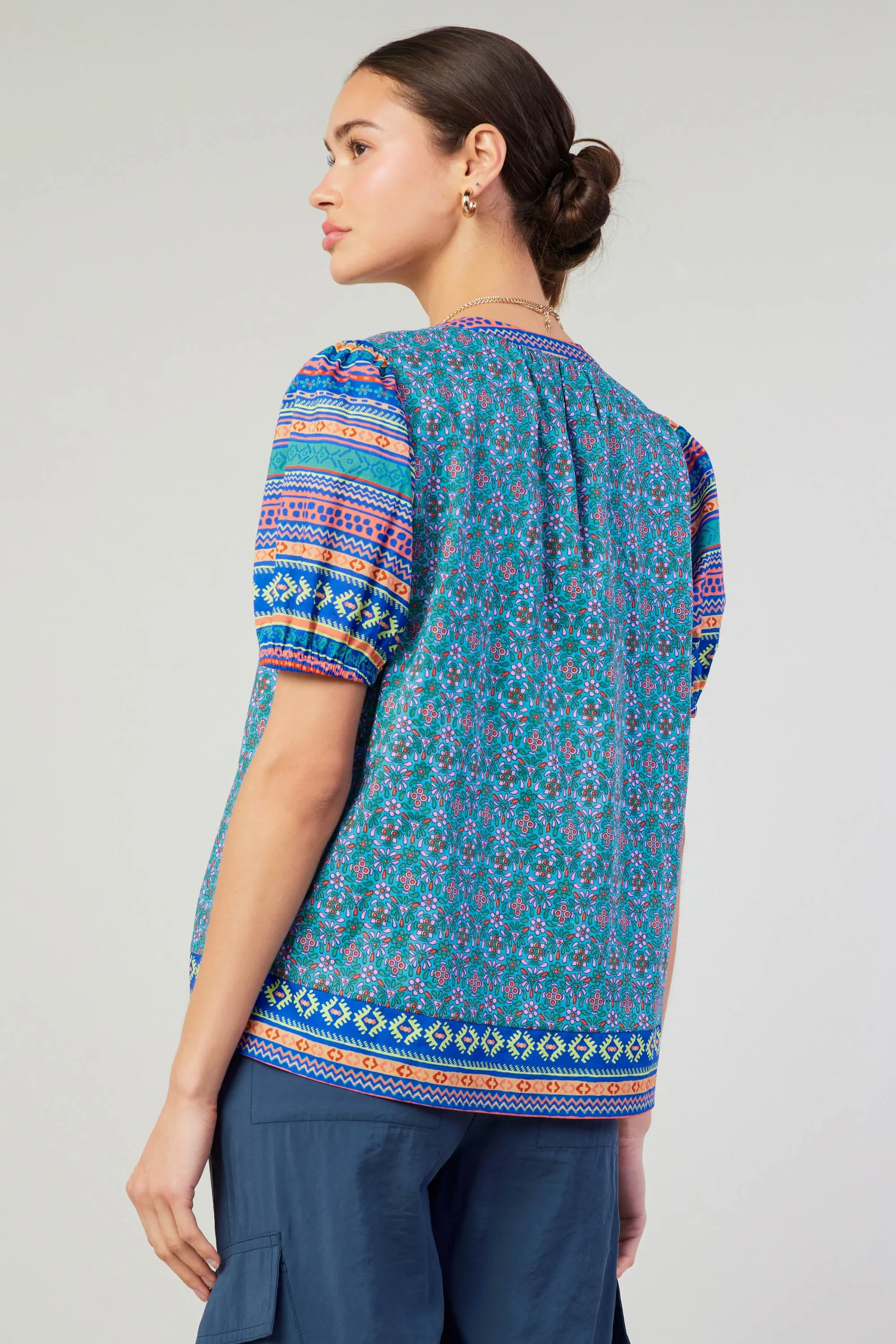 Floral Bohemian Top sold by Current Air product image thumbnail 4