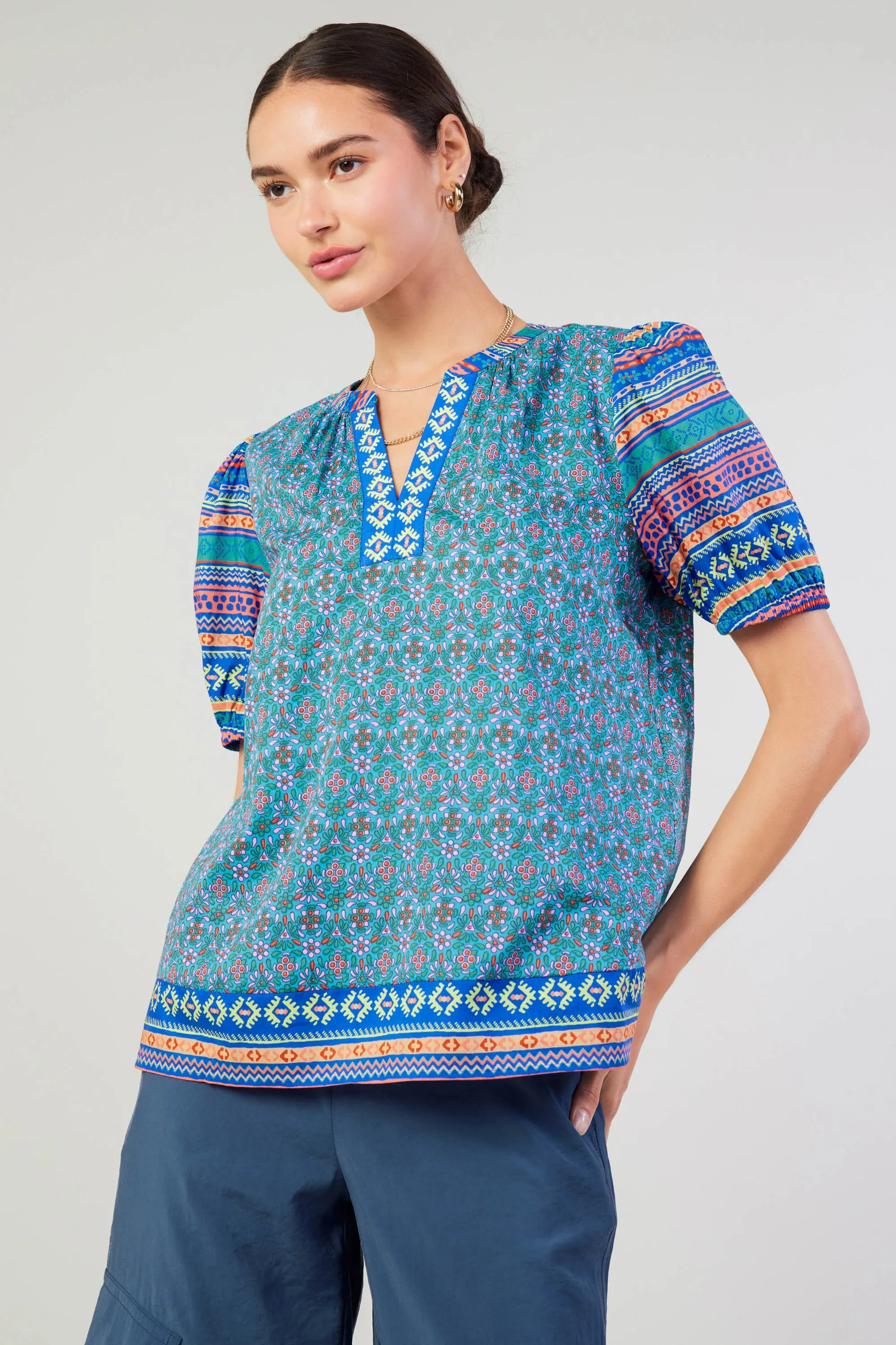 Floral Bohemian Top sold by Current Air product image thumbnail 2