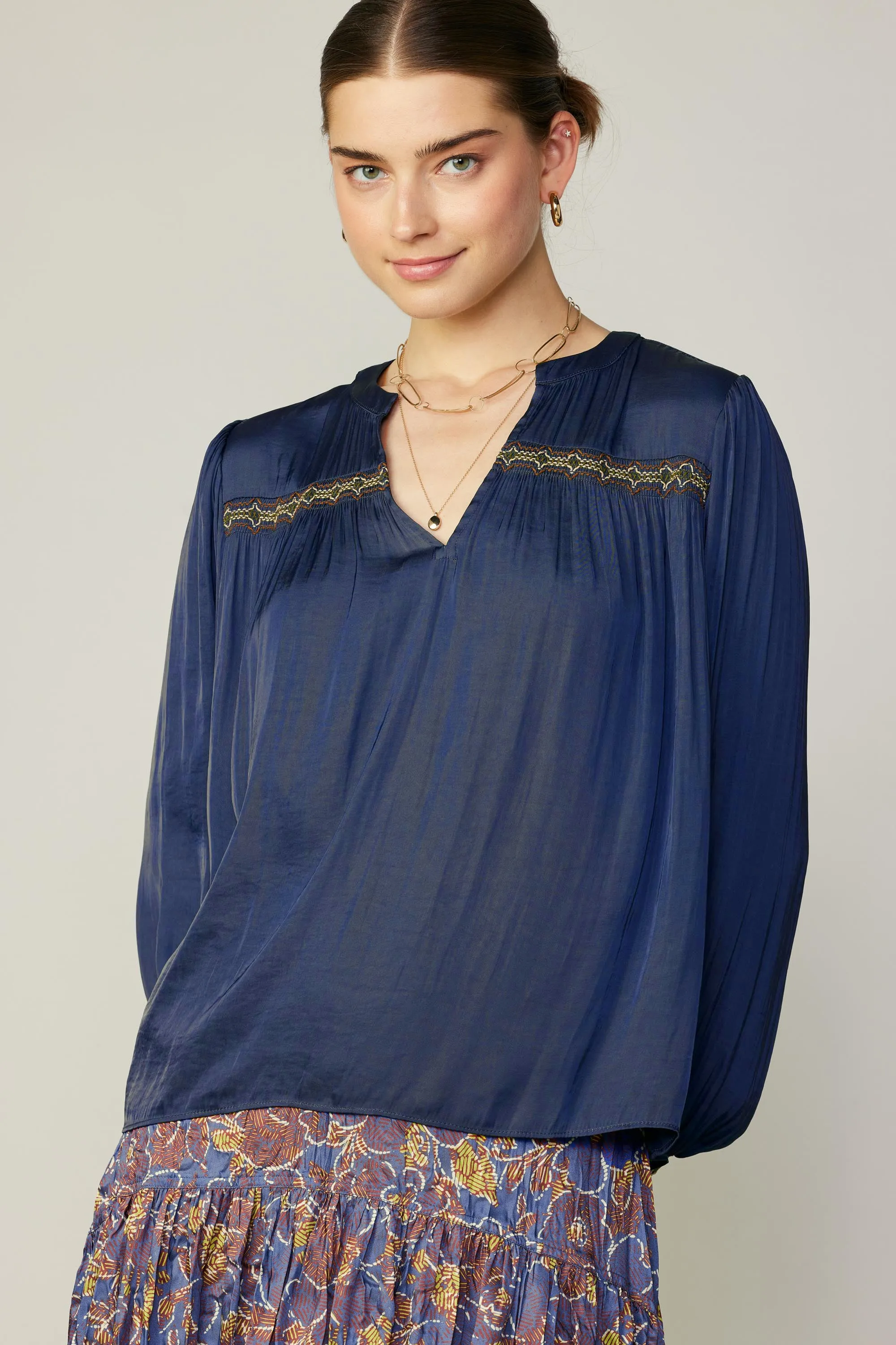 Santa Fe Embroidered Blouse sold by Current Air product image thumbnail 2