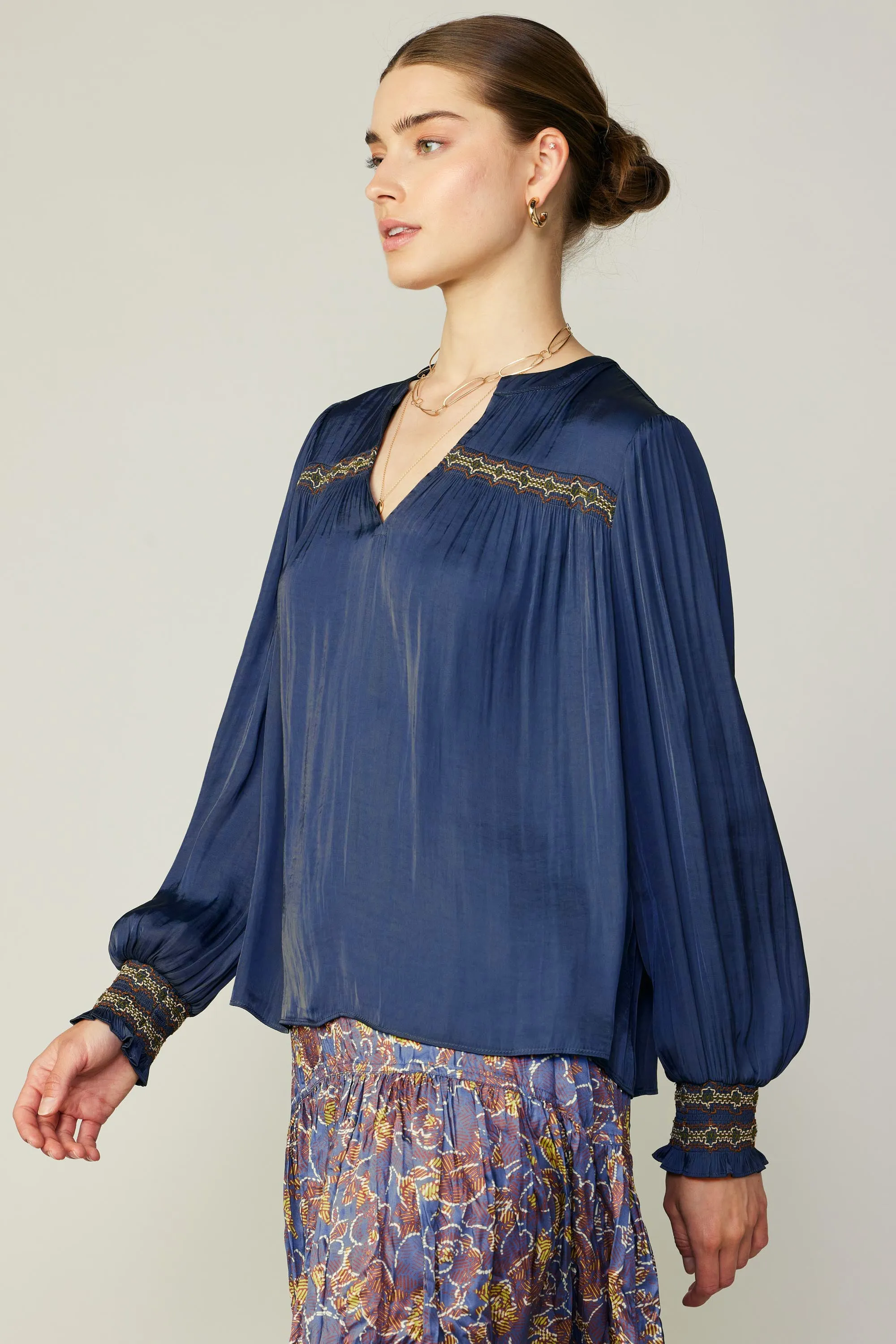 Santa Fe Embroidered Blouse sold by Current Air product image thumbnail 3