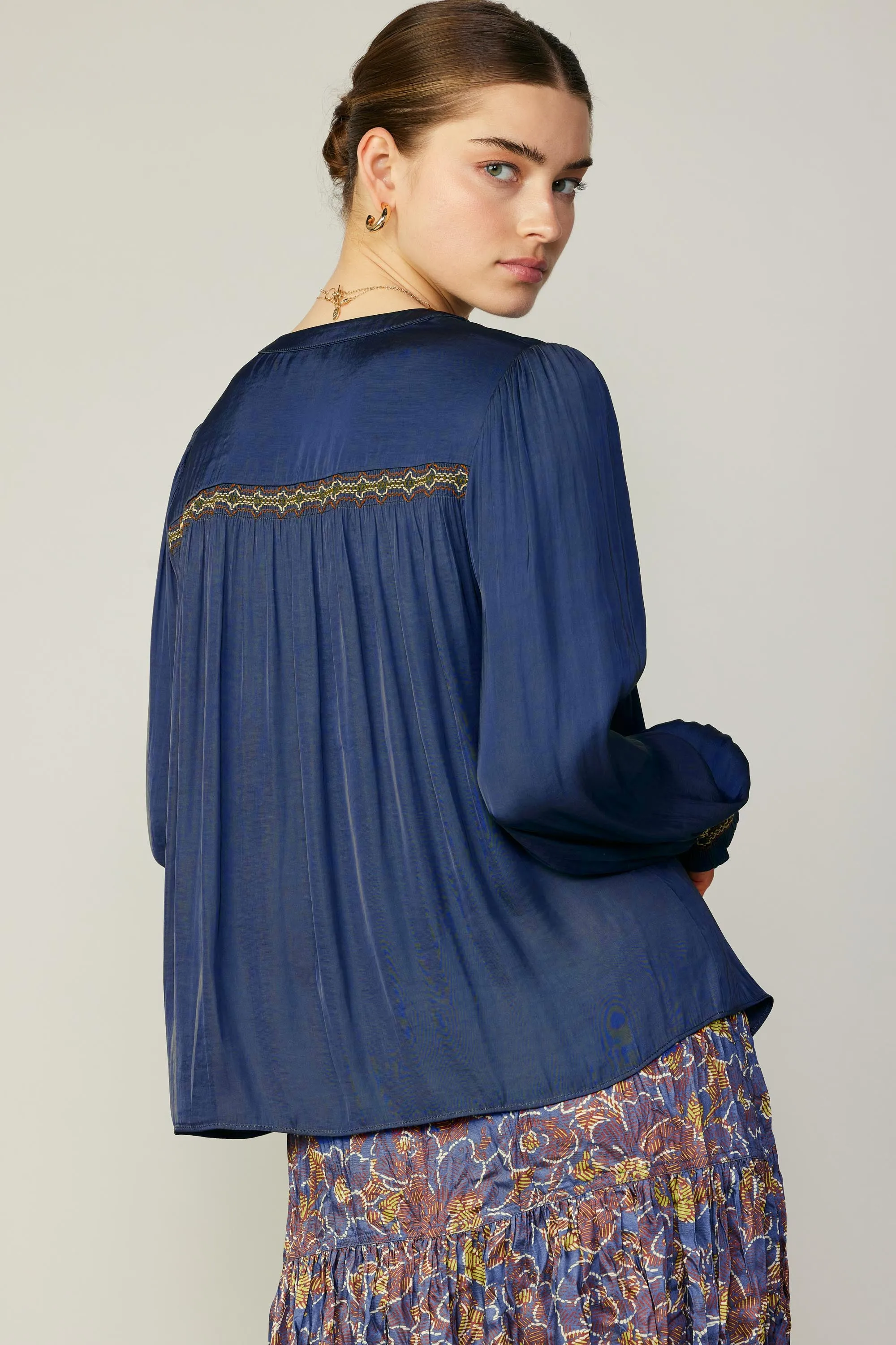 Santa Fe Embroidered Blouse sold by Current Air product image thumbnail 4