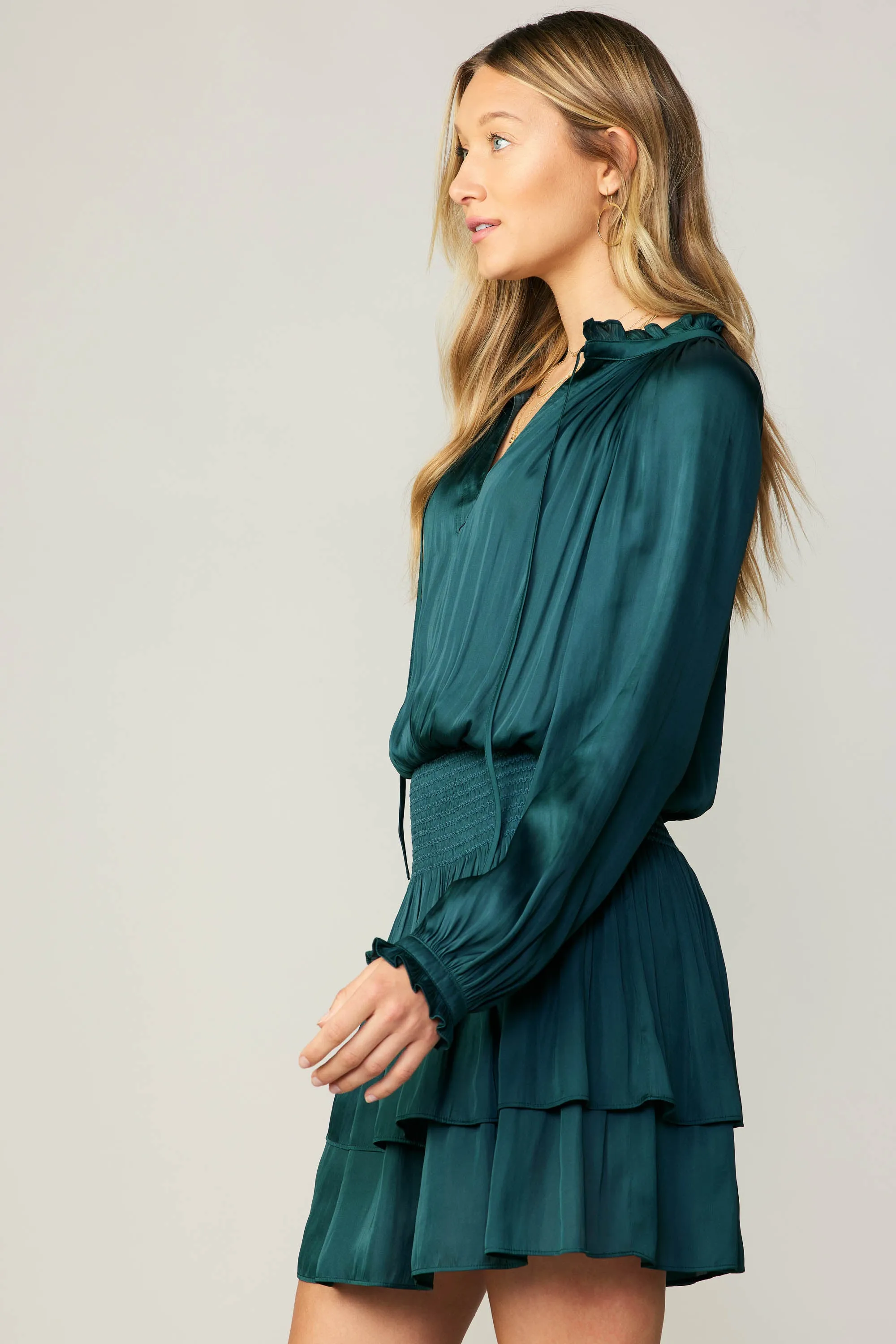 Ruffled Cuff Mini Dress sold by Current Air product image thumbnail 4