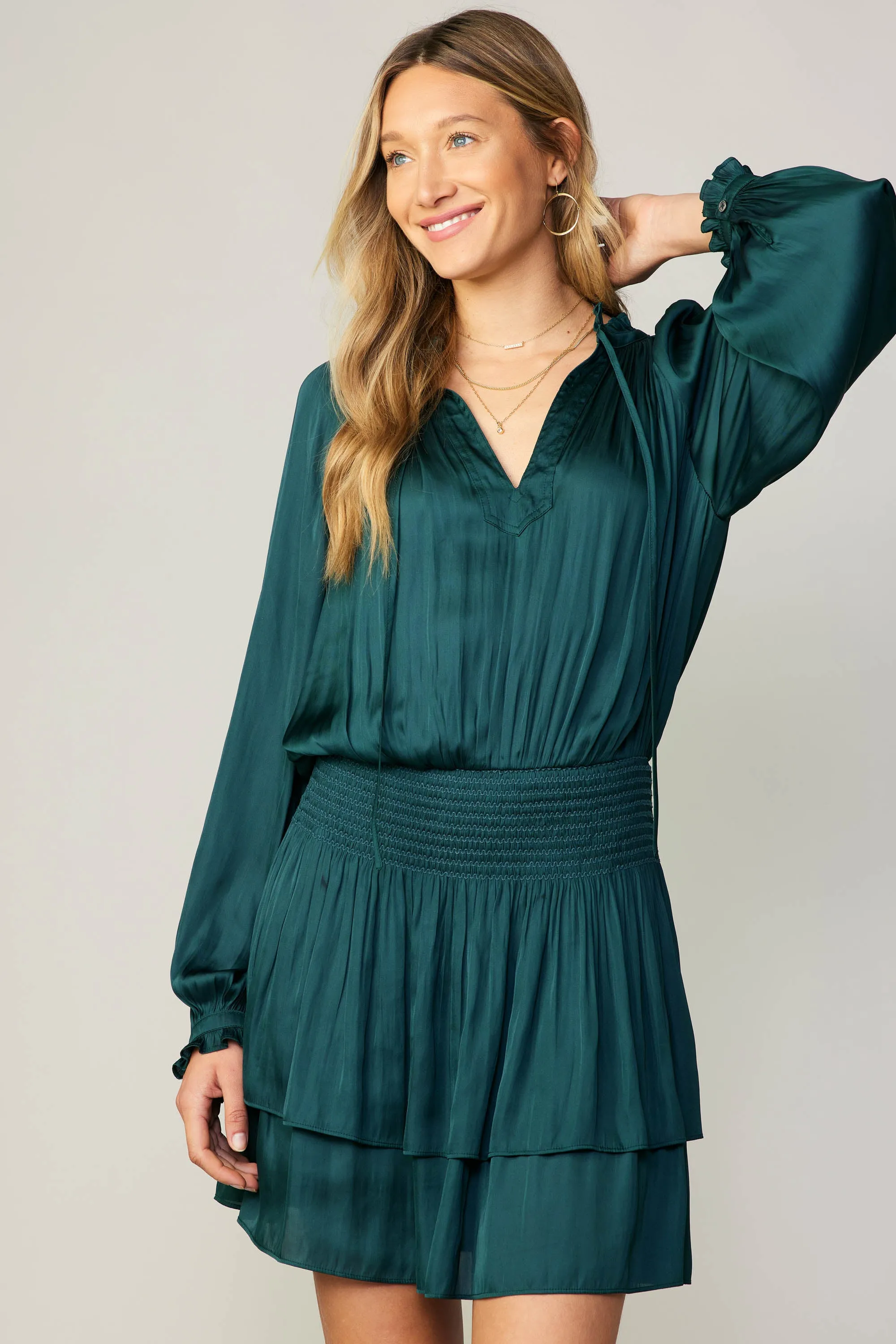 Ruffled Cuff Mini Dress sold by Current Air product image thumbnail 3