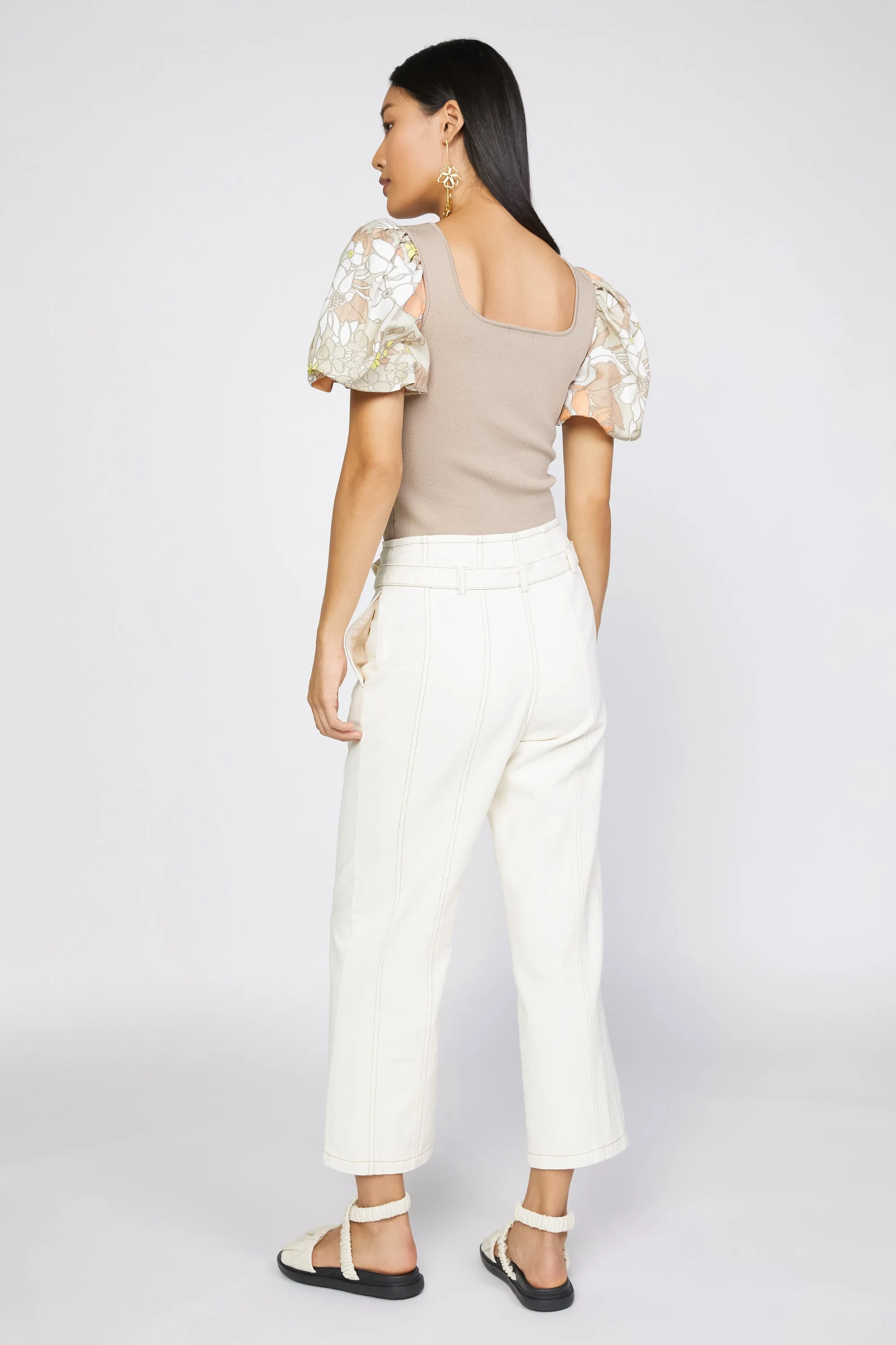 Contrast Floral Sweater Top sold by Current Air product image thumbnail 3