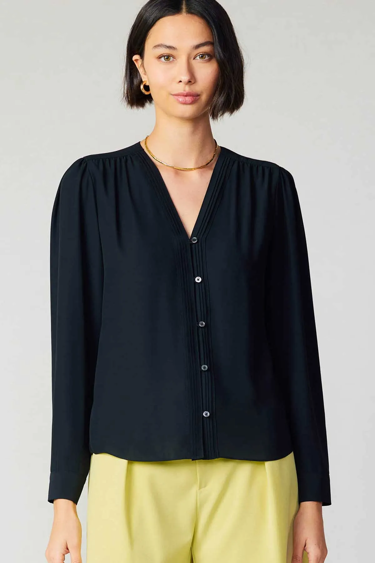 Pleat Detail Buttondown Shirt sold by Current Air product image thumbnail 2