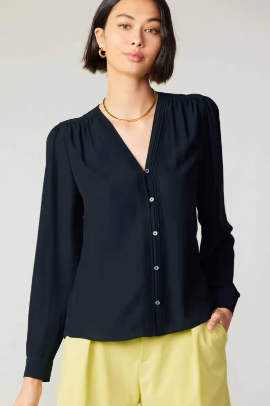 Pleat Detail Buttondown Shirt sold by Current Air