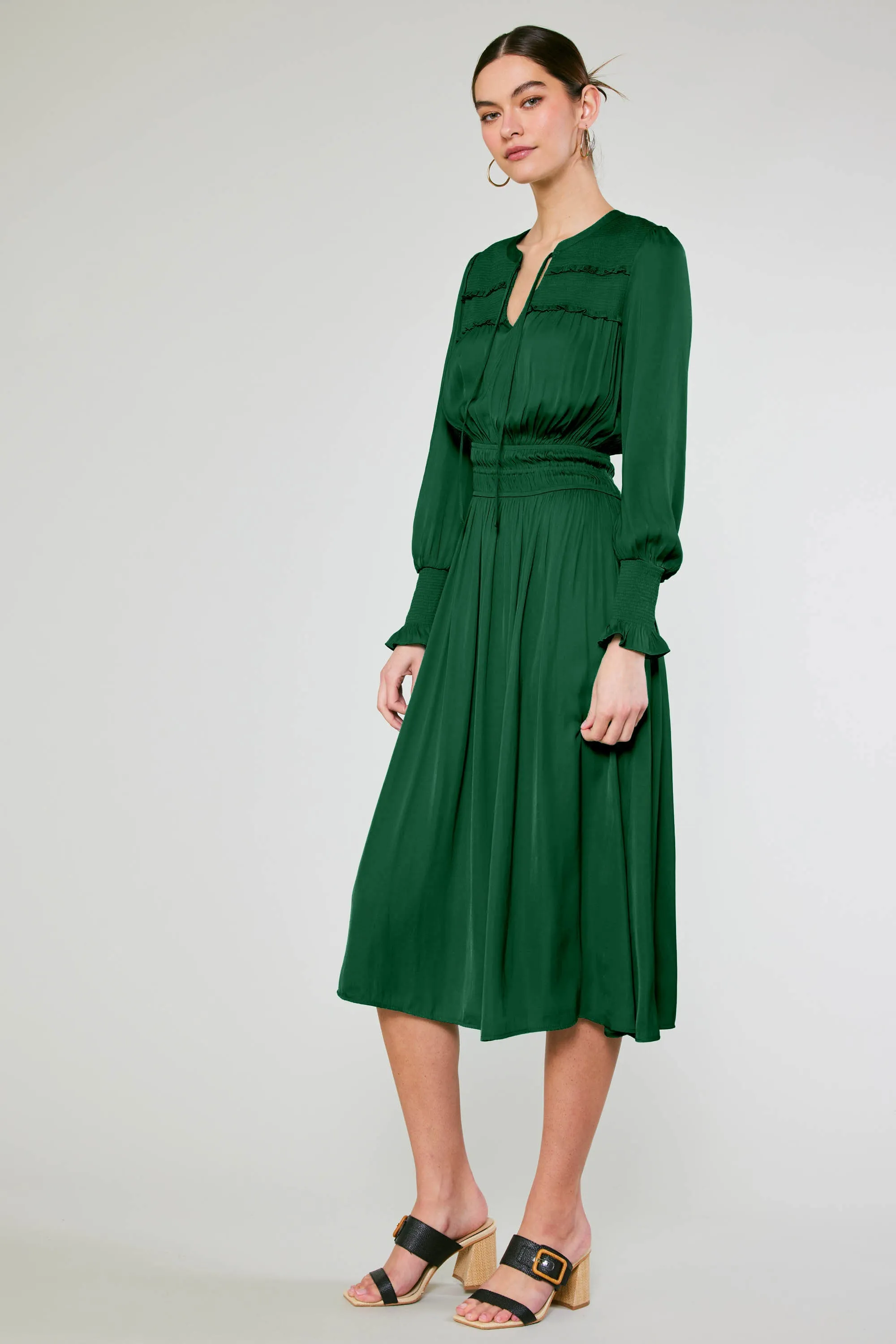 Aida Smocked Midi Dress sold by Current Air product image thumbnail 2