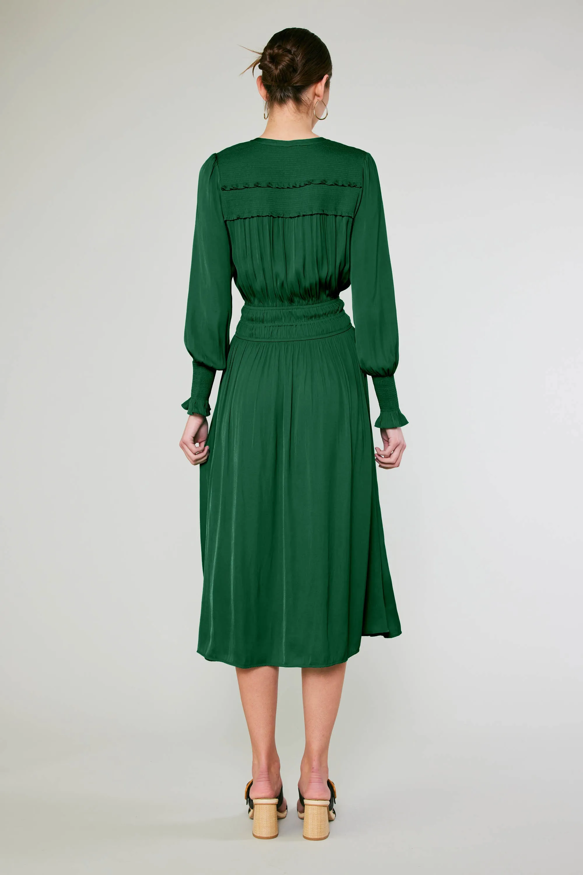 Aida Smocked Midi Dress sold by Current Air product image thumbnail 3
