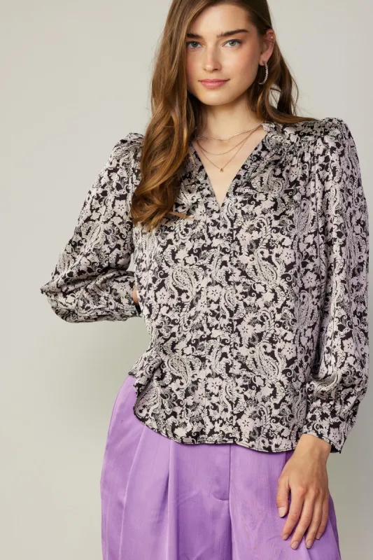Jacquard Paisley Blouse sold by Current Air