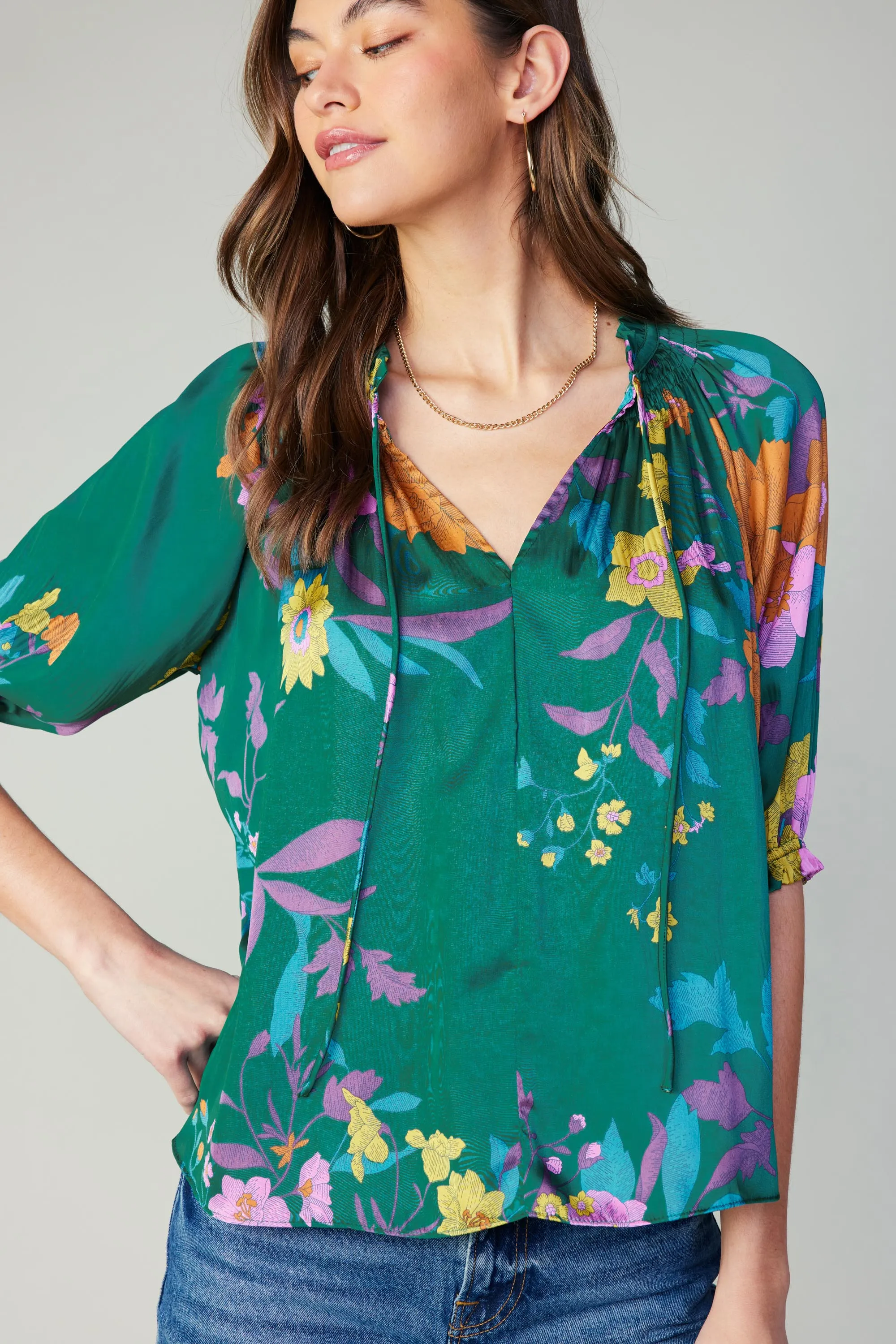 Angelica Floral Blouse sold by Current Air product image thumbnail 3