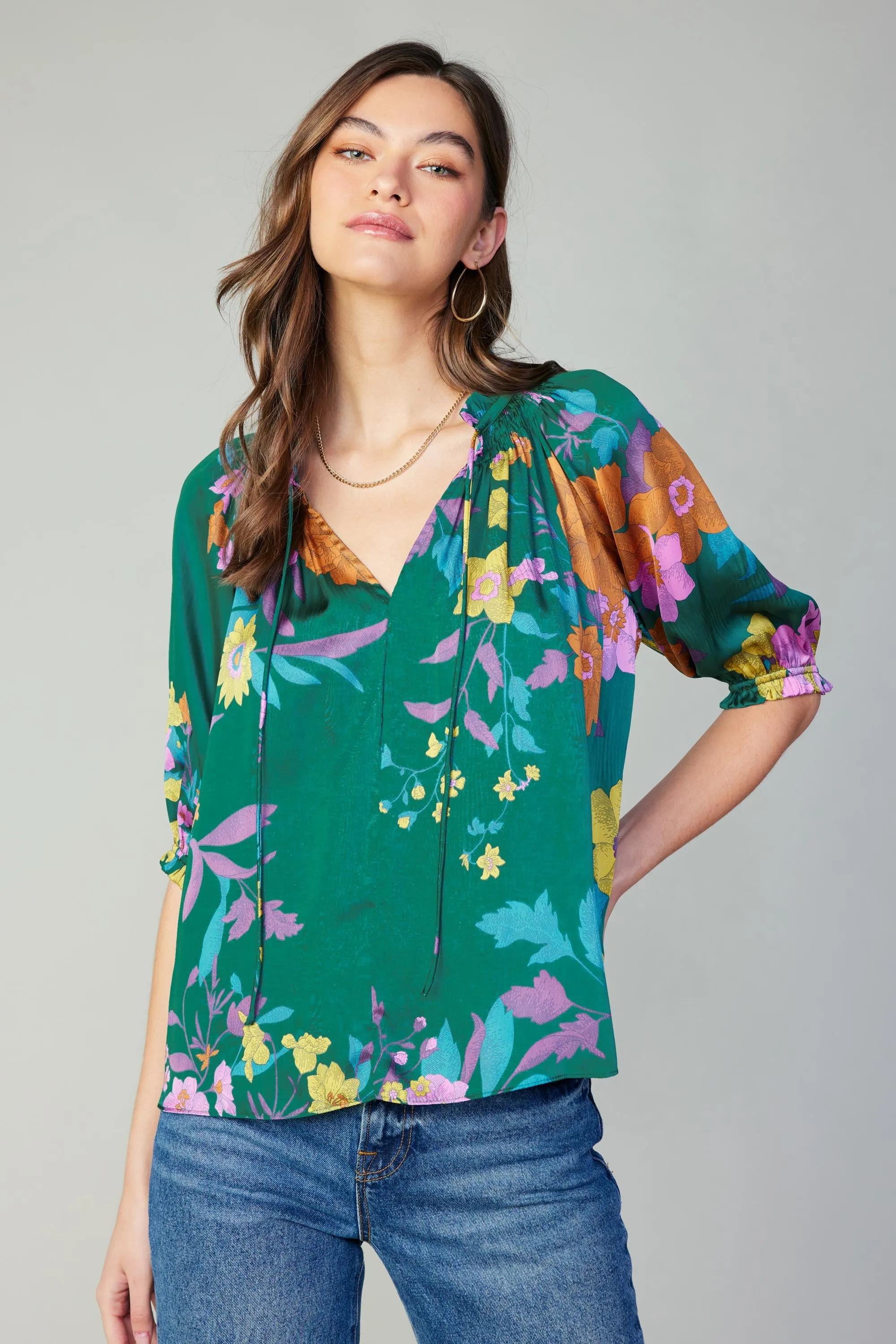 Angelica Floral Blouse sold by Current Air product image thumbnail 4