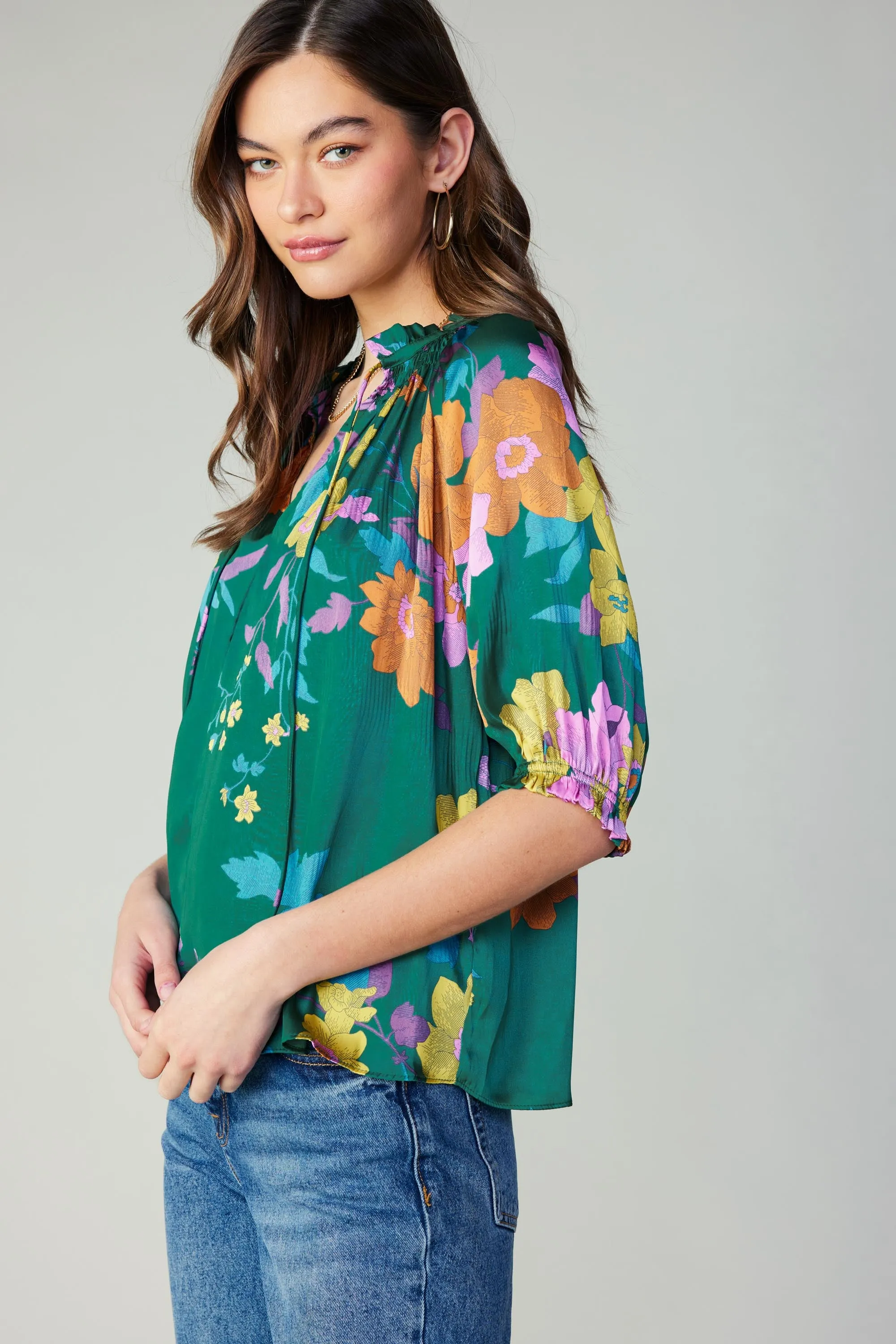 Angelica Floral Blouse sold by Current Air product image thumbnail 5
