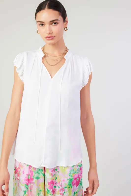 Margot Pleated Sleeve Blouse sold by Current Air