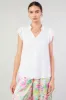 Margot Pleated Sleeve Blouse sold by Current Air