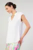 Margot Pleated Sleeve Blouse sold by Current Air