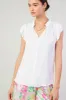Margot Pleated Sleeve Blouse sold by Current Air