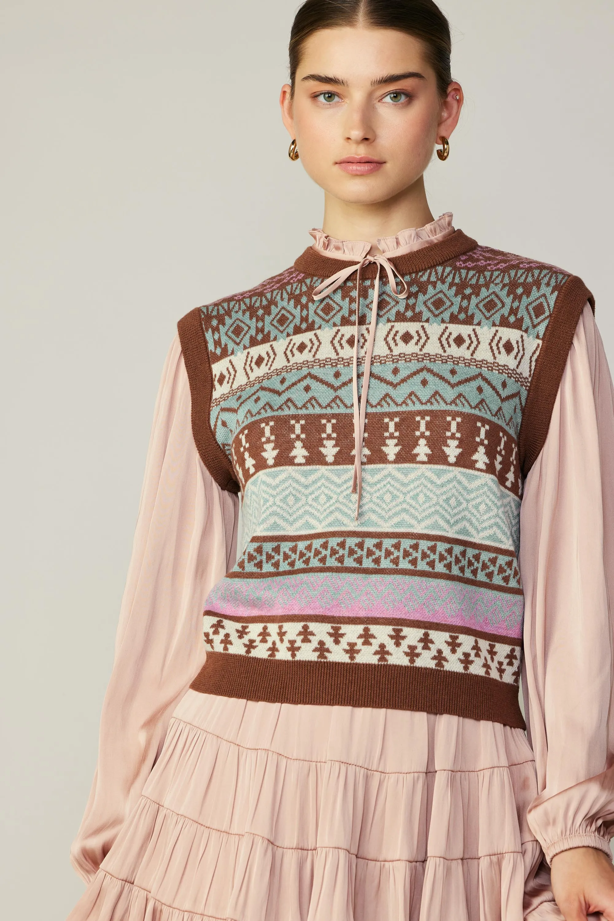 Sweater Vest Blouse sold by Current Air product image thumbnail 2