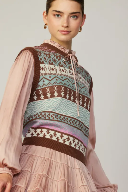 Sweater Vest Blouse sold by Current Air