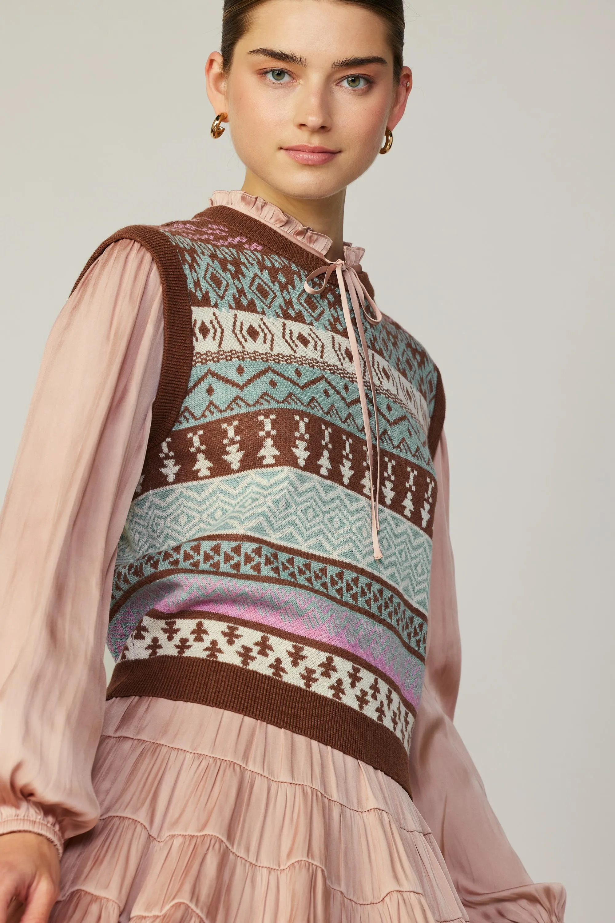 Sweater Vest Blouse sold by Current Air