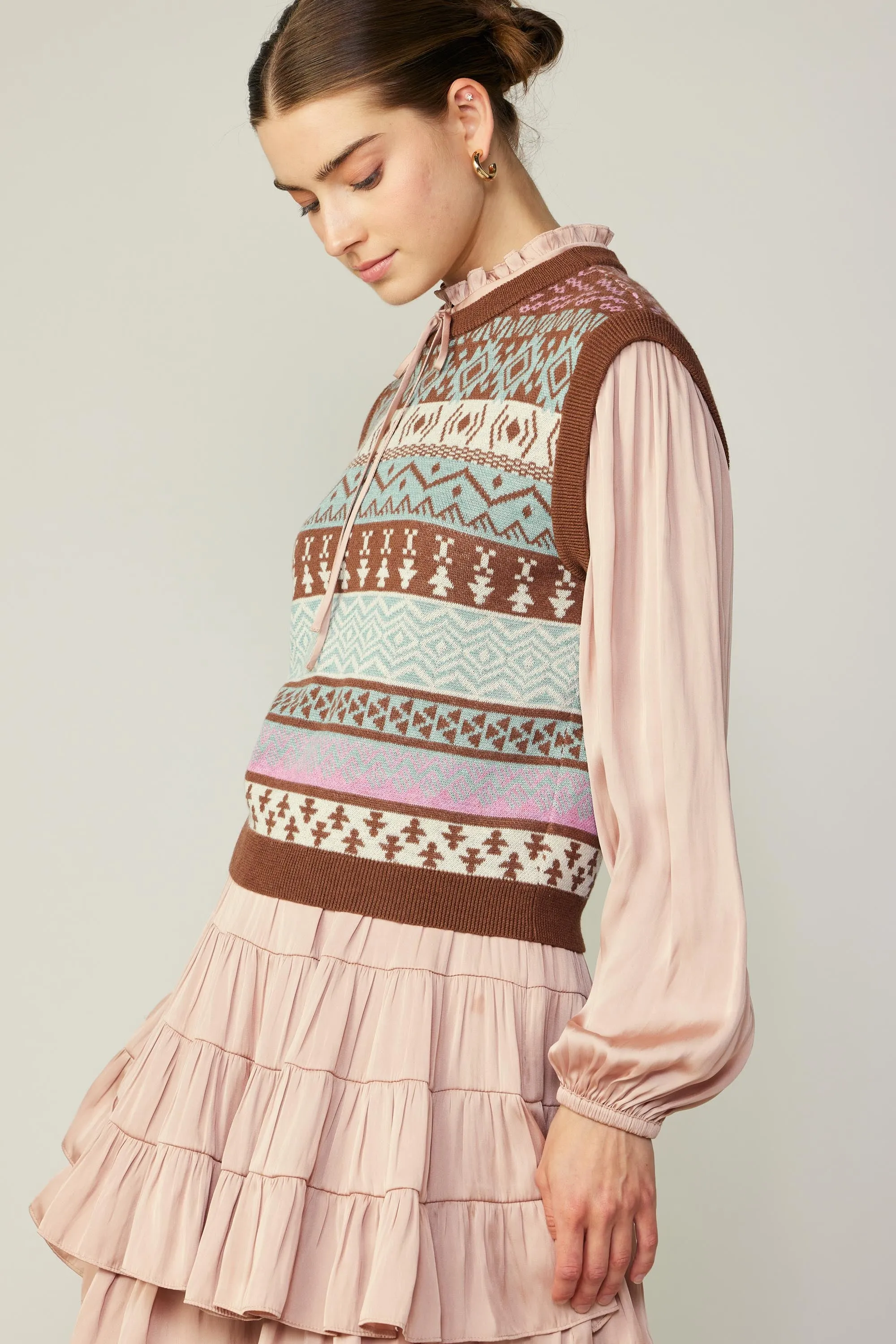 Sweater Vest Blouse sold by Current Air product image thumbnail 3