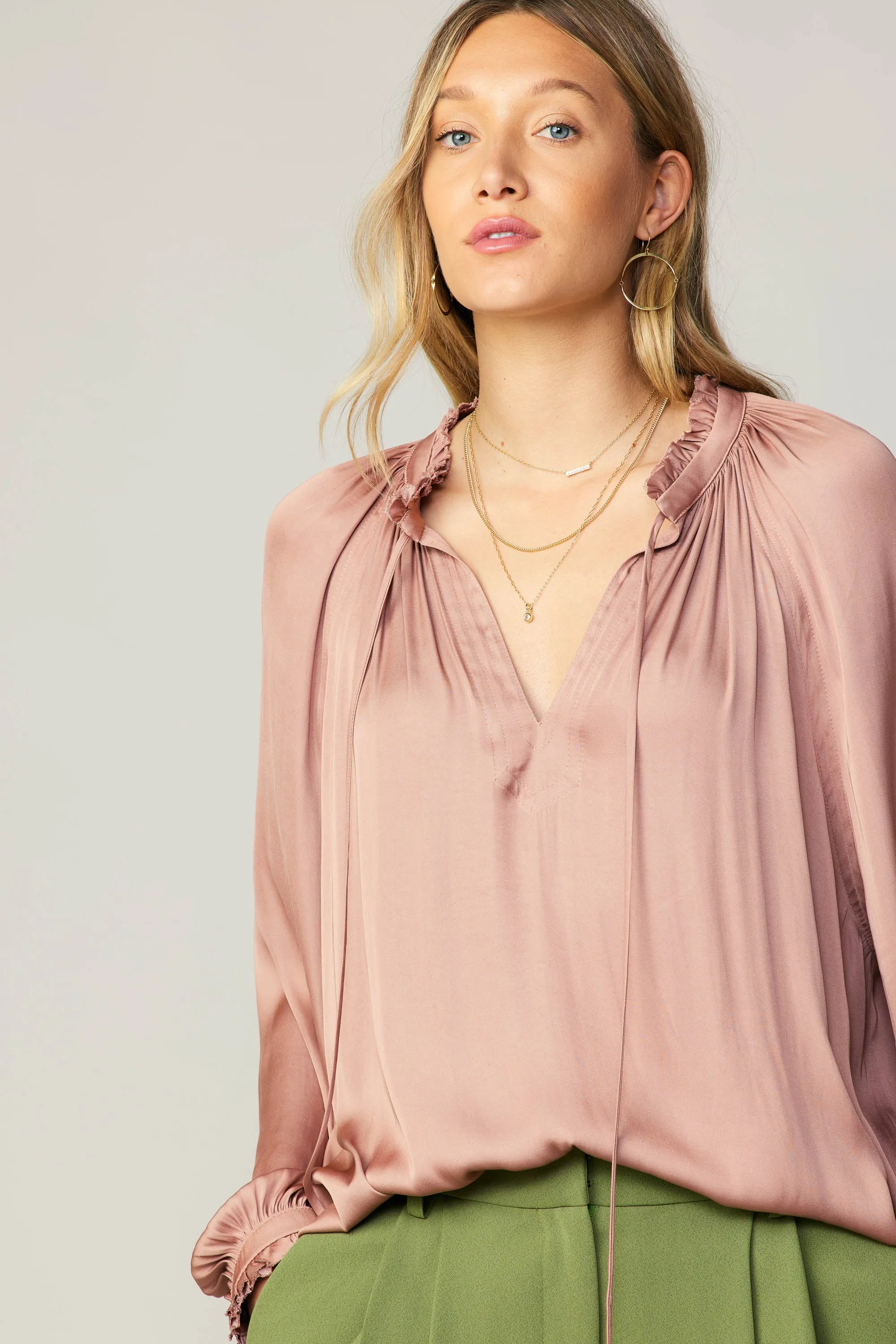 Ruffled Cuff Blouse sold by Current Air product image thumbnail 4