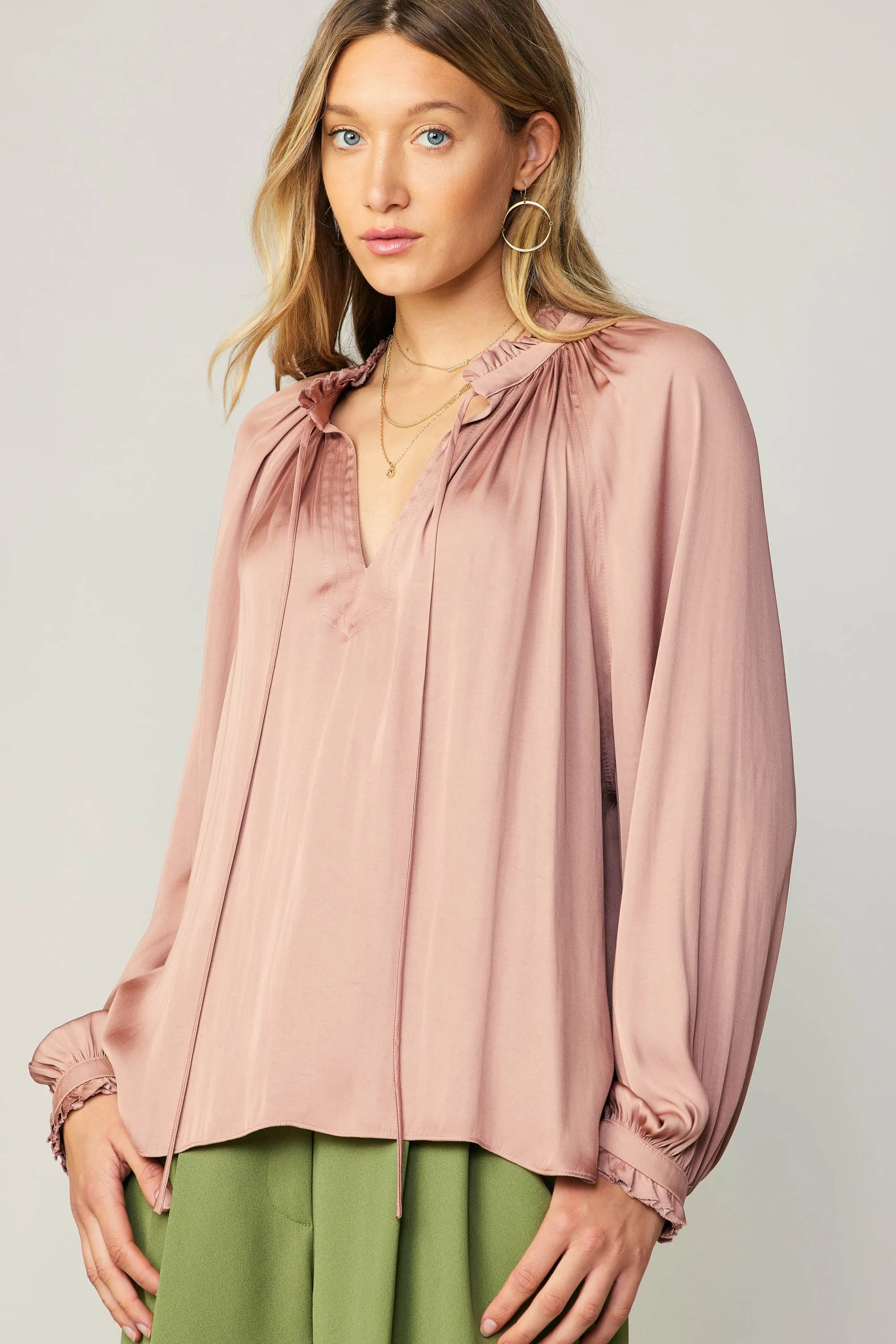 Ruffled Cuff Blouse sold by Current Air product image thumbnail 3