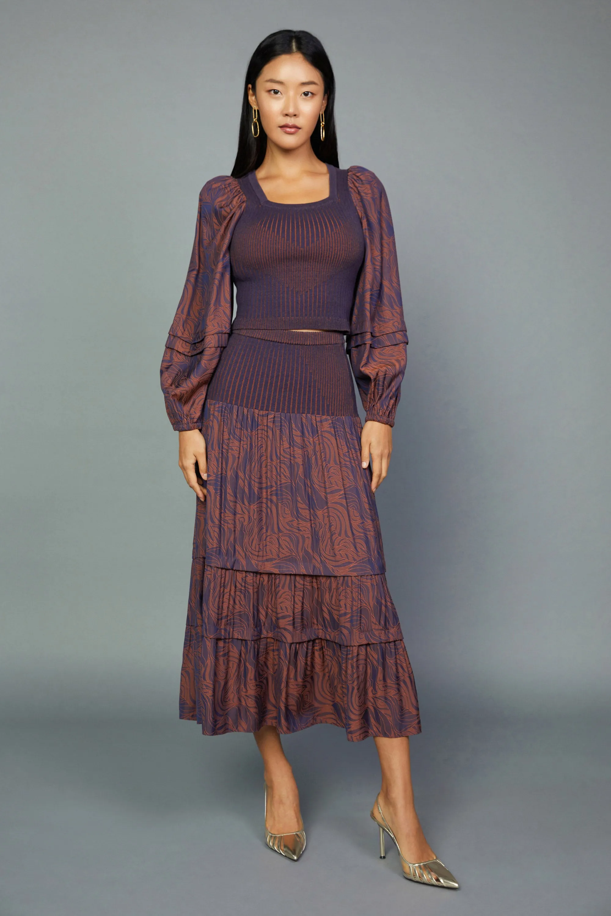 Cropped Jacquard Sweater sold by Current Air product image thumbnail 2