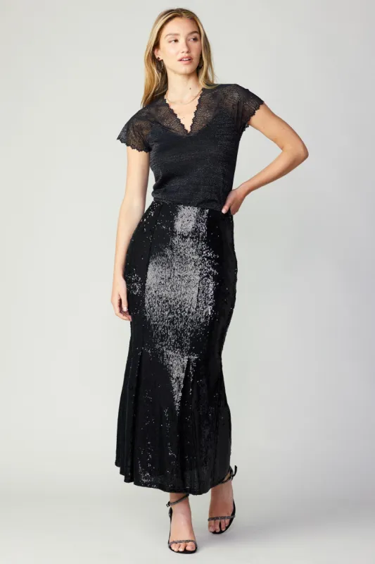 Sequin Flared Skirt sold by Current Air