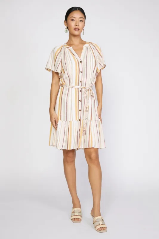 Striped Button Short Dress sold by Current Air