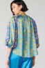 Floral Colorblock Cuffed Blouse sold by Current Air