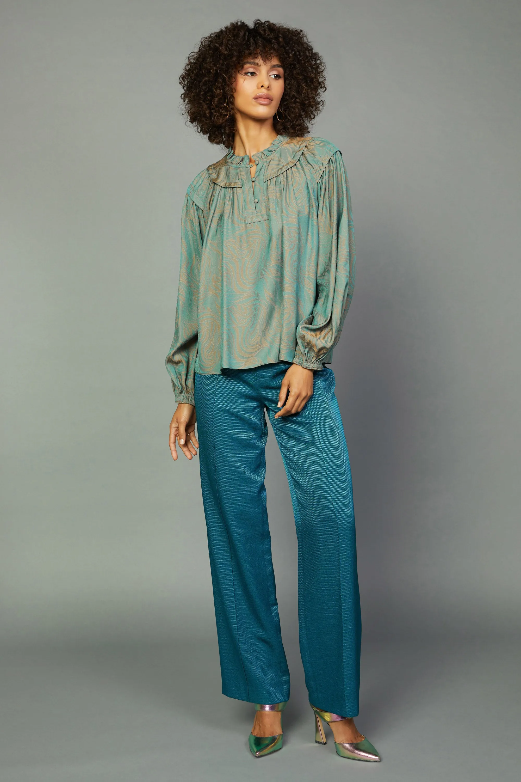 Swirl Motif Blouse sold by Current Air product image thumbnail 3