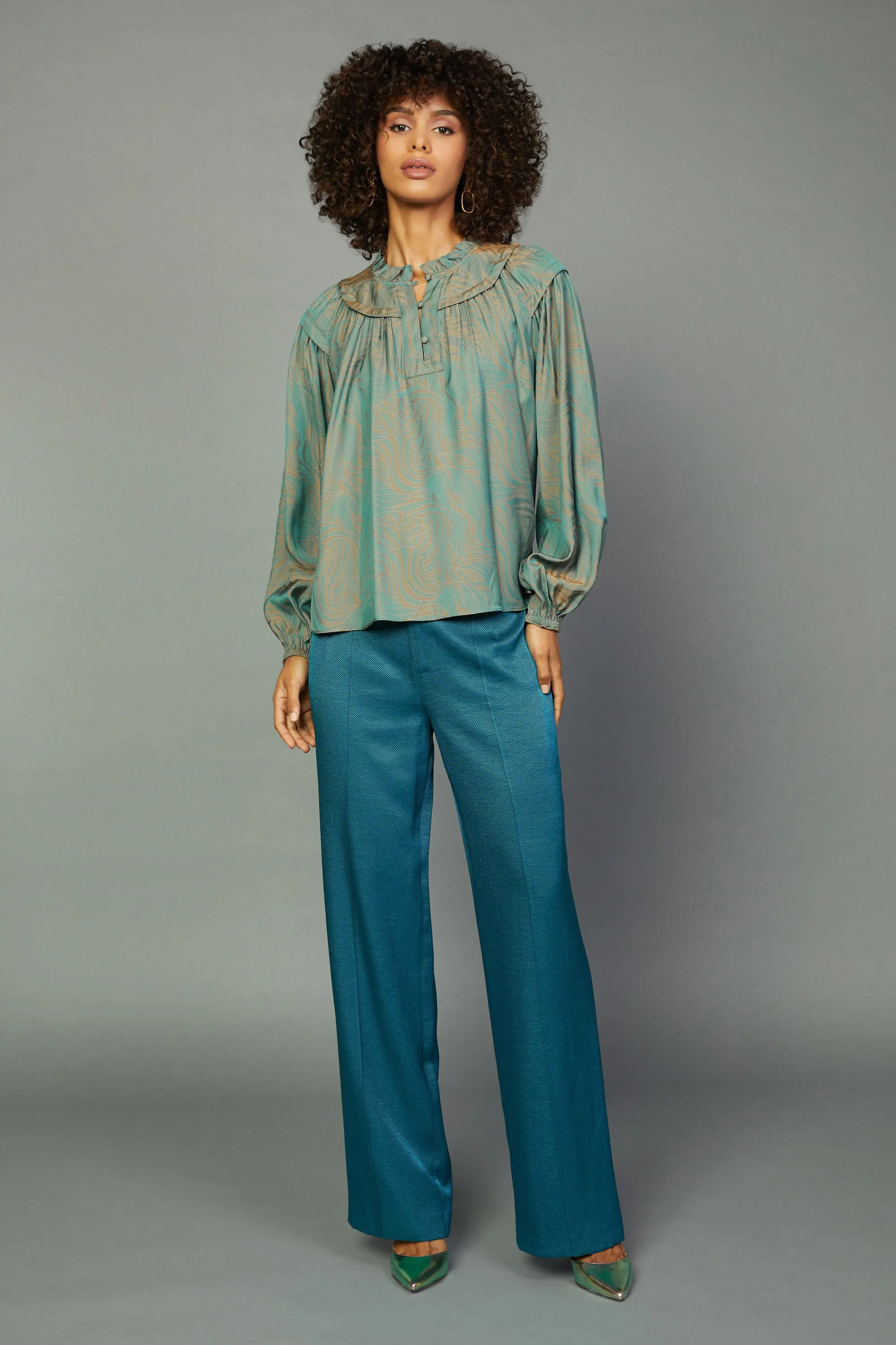 Swirl Motif Blouse sold by Current Air product image thumbnail 4