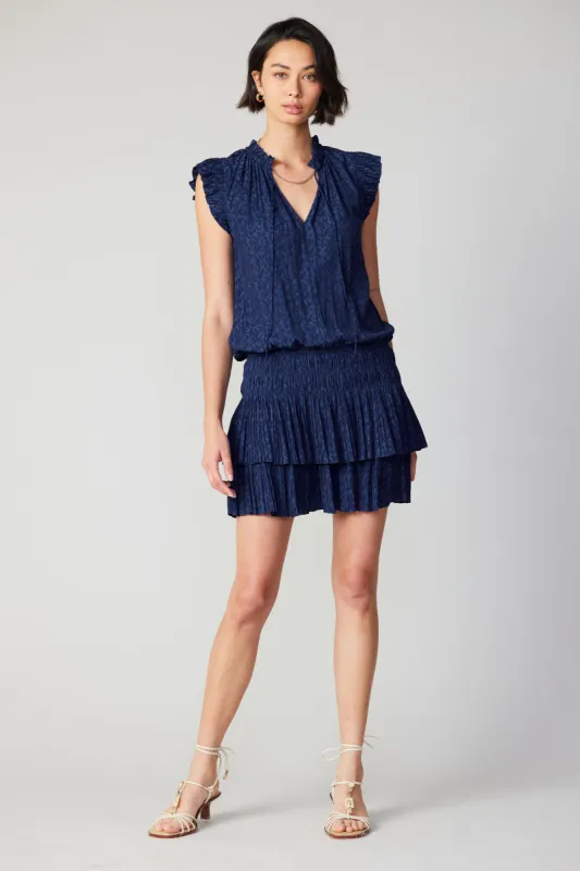 Zoey Jacquard Pleated Mini Dress sold by Current Air