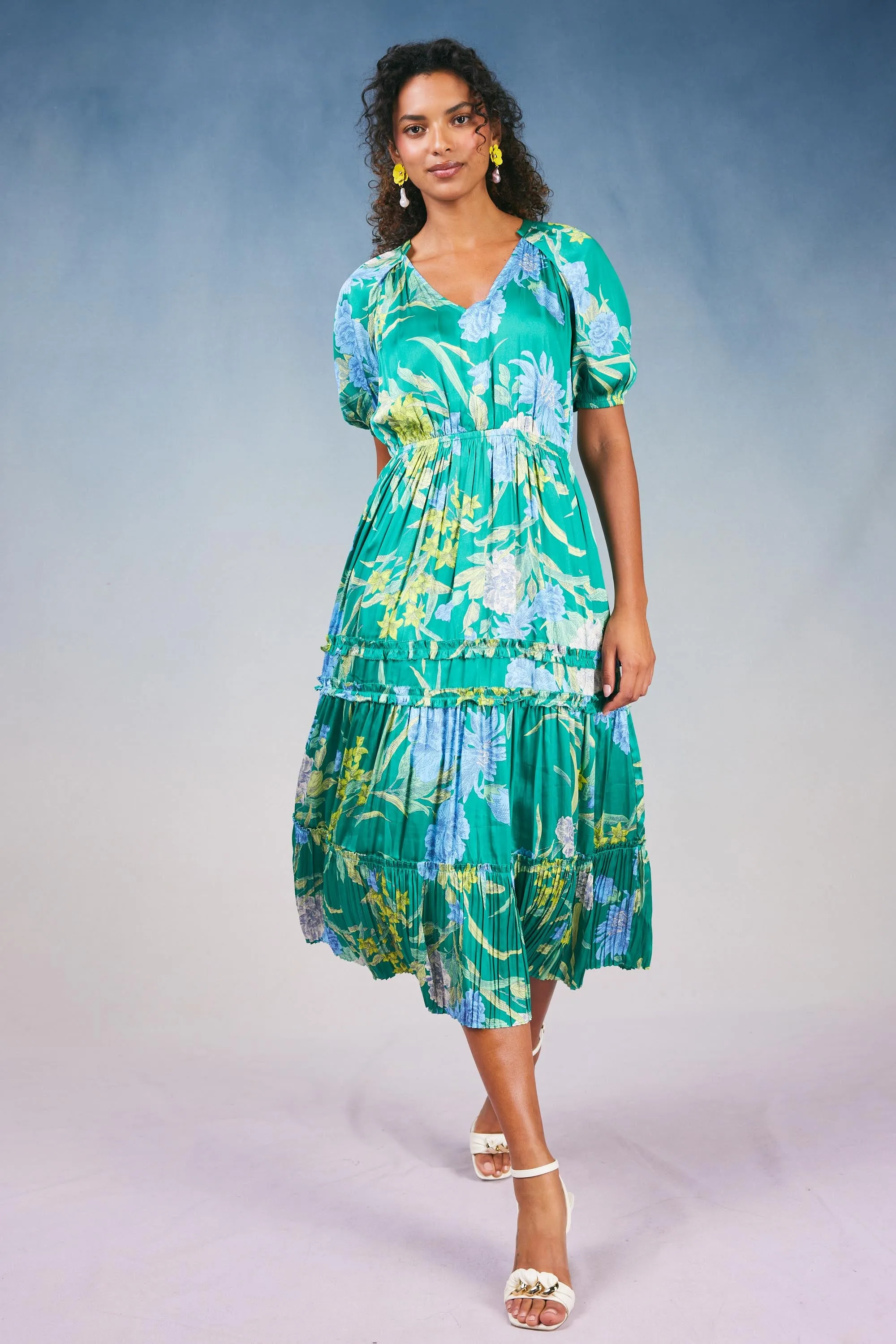 Hana Botanical Midi Dress sold by Current Air product image thumbnail 4