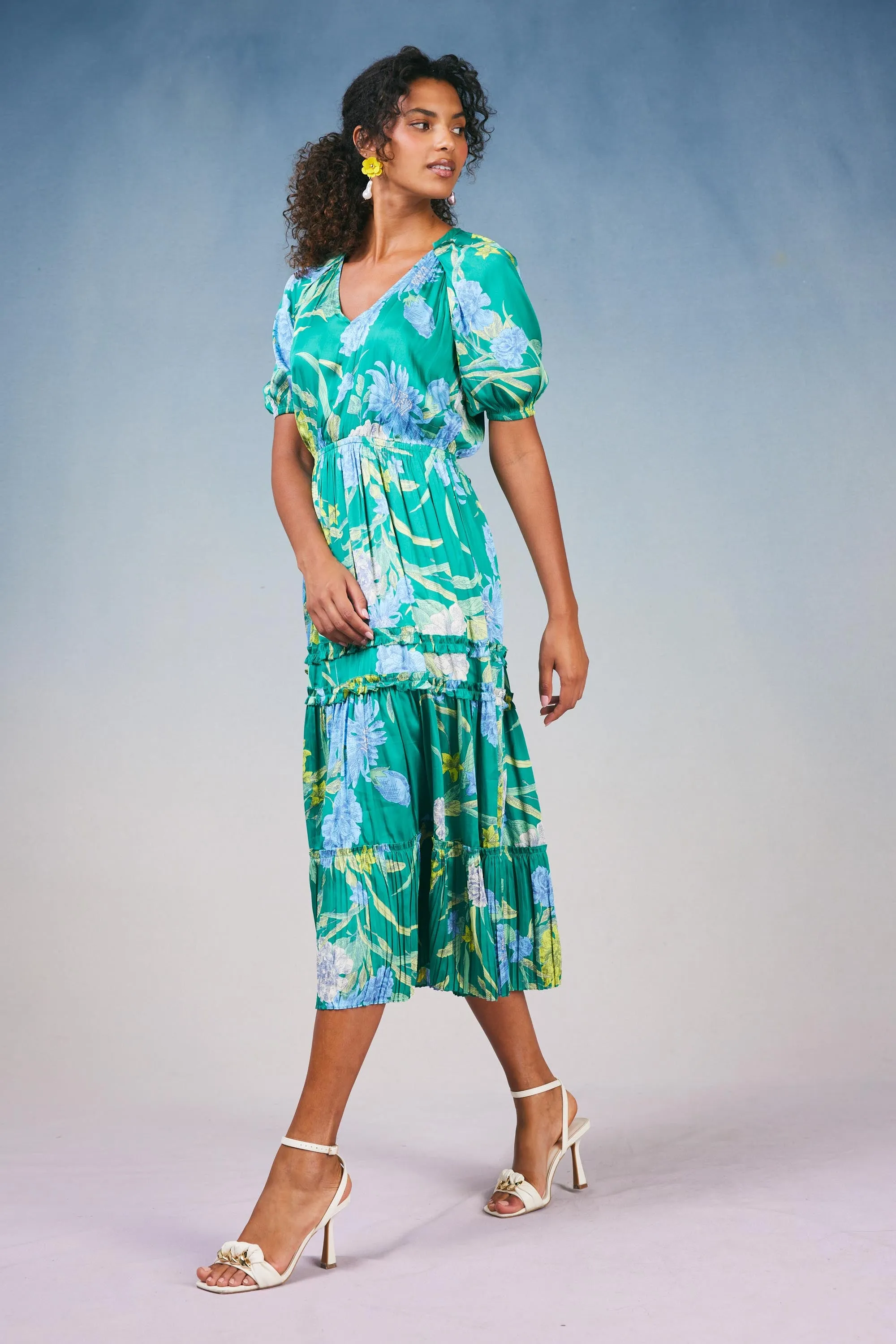 Hana Botanical Midi Dress sold by Current Air product image thumbnail 5