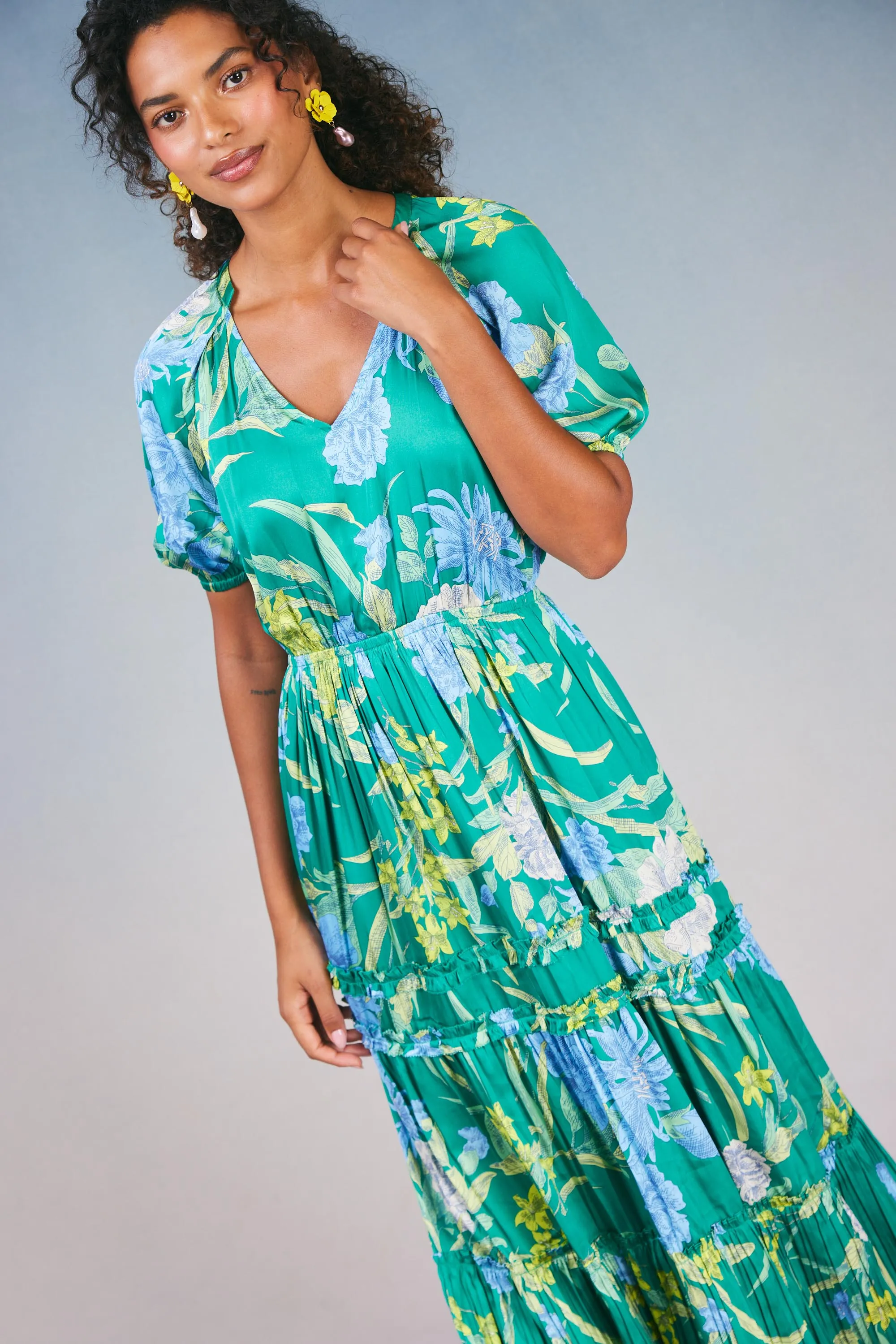 Hana Botanical Midi Dress sold by Current Air product image thumbnail 2