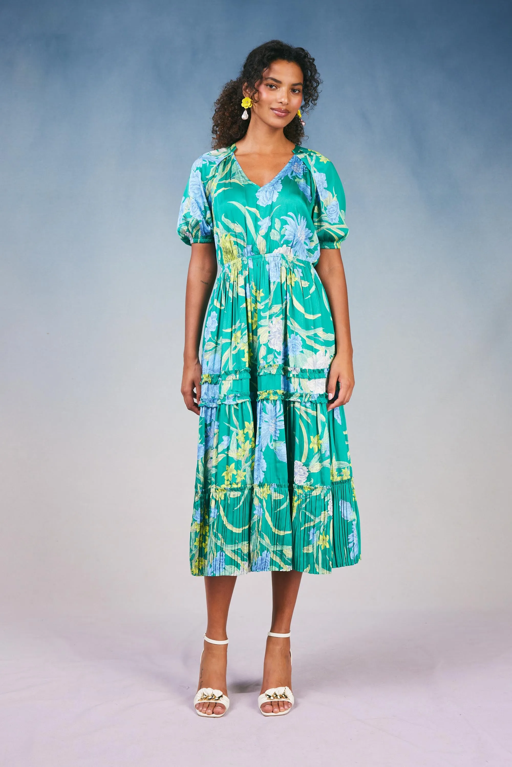 Hana Botanical Midi Dress sold by Current Air product image thumbnail 3