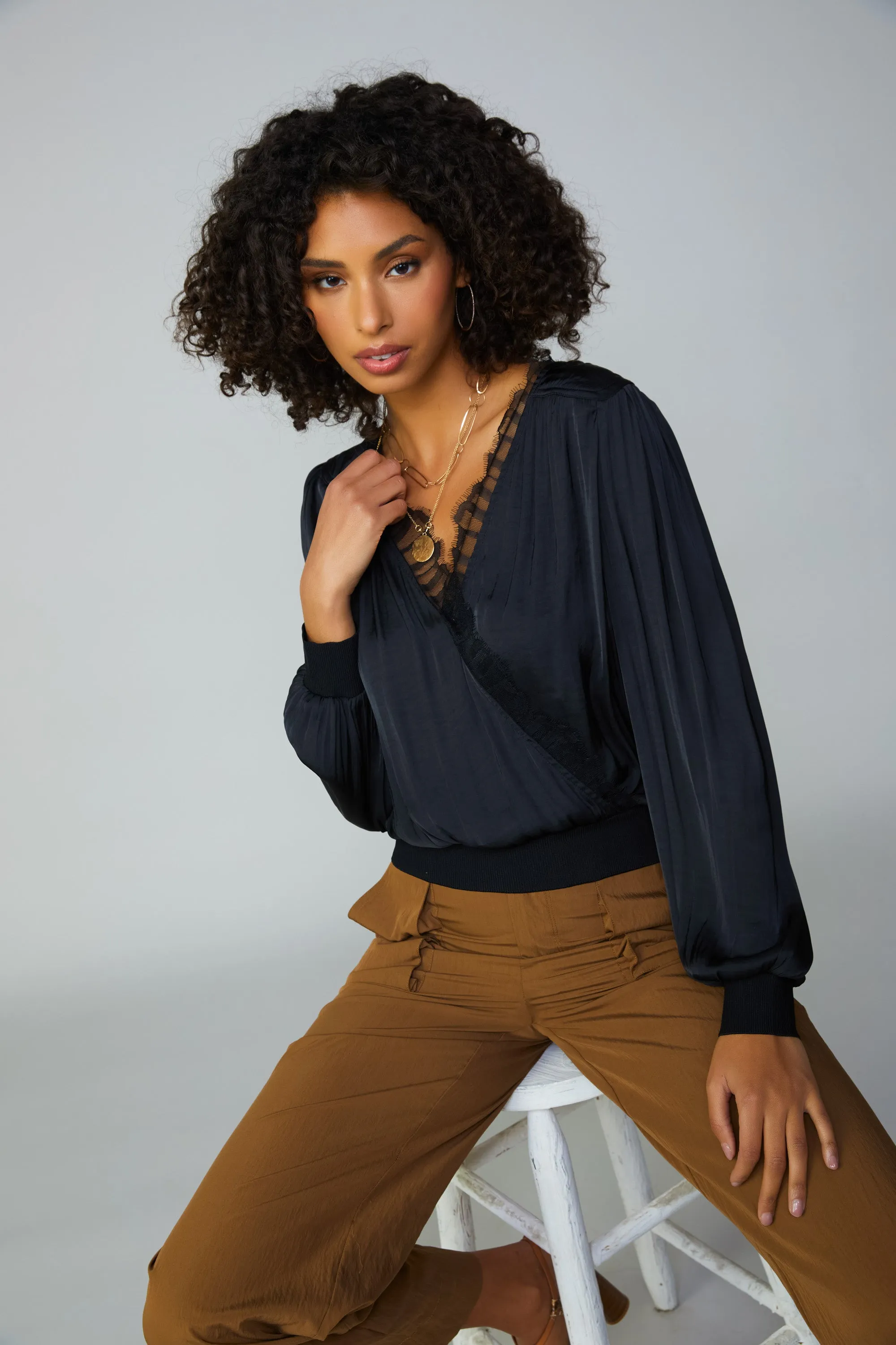 Surplice Lace Blouse sold by Current Air