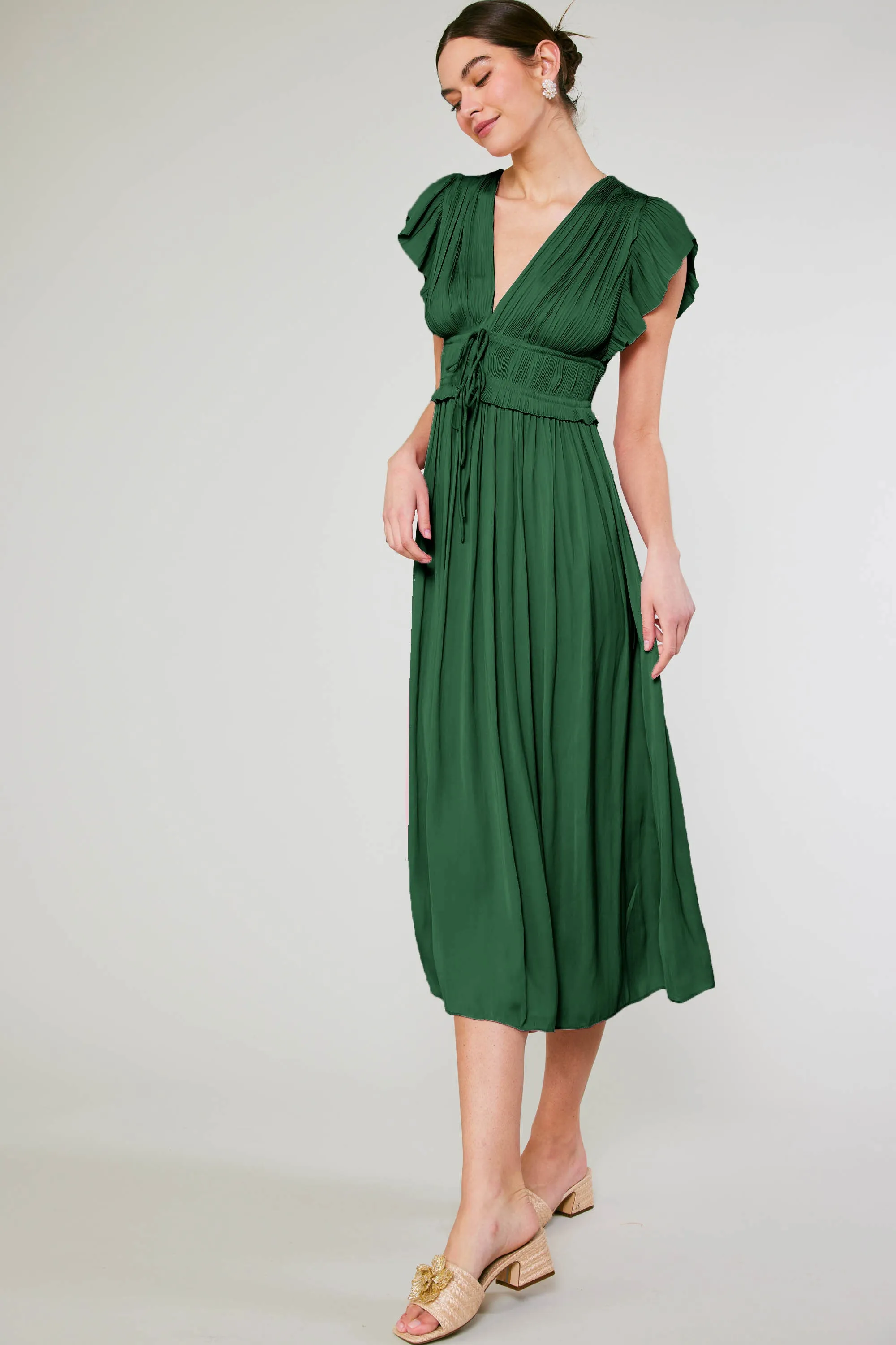 Mara Pleated Maxi Dress sold by Current Air product image thumbnail 3