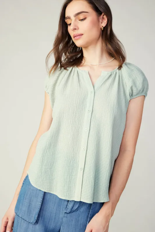 Buttoned Cotton Blouse sold by Current Air