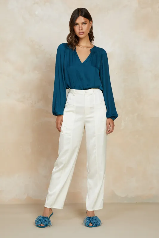 Satin Straight Leg Pants sold by Current Air